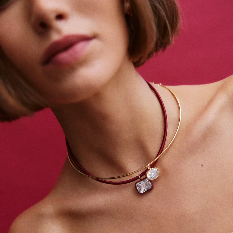 LINDSEY CRYSTAL COLLAR NECKLACE