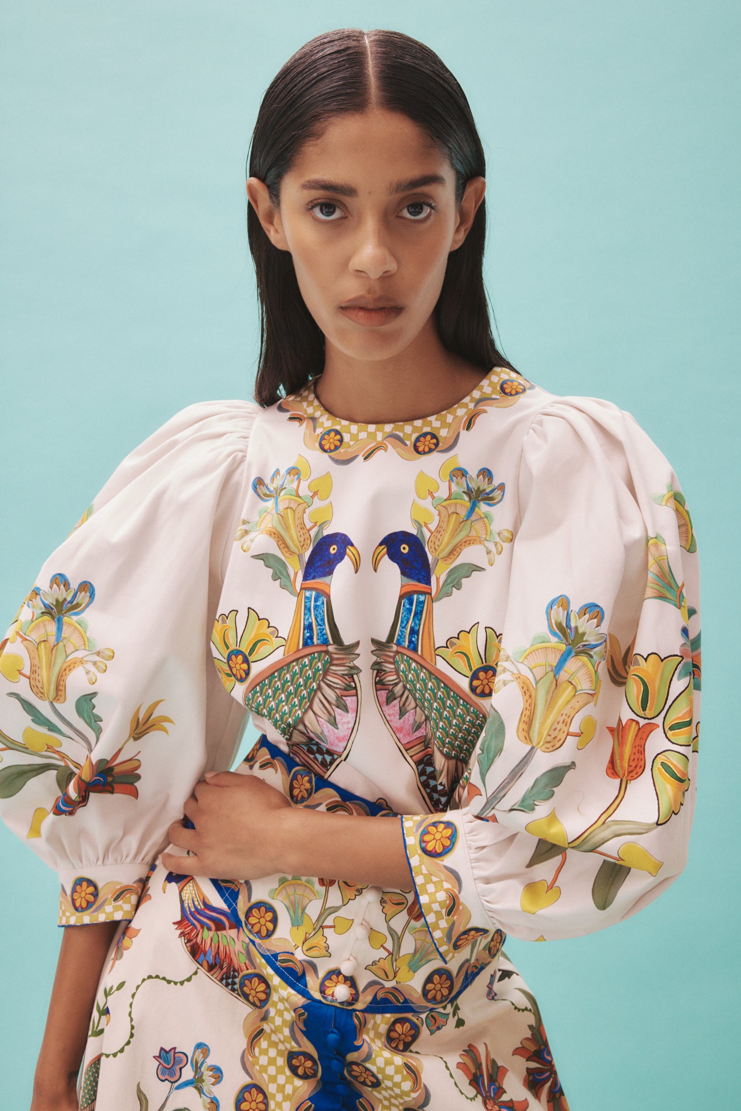 alemais Effie puff sleeve top