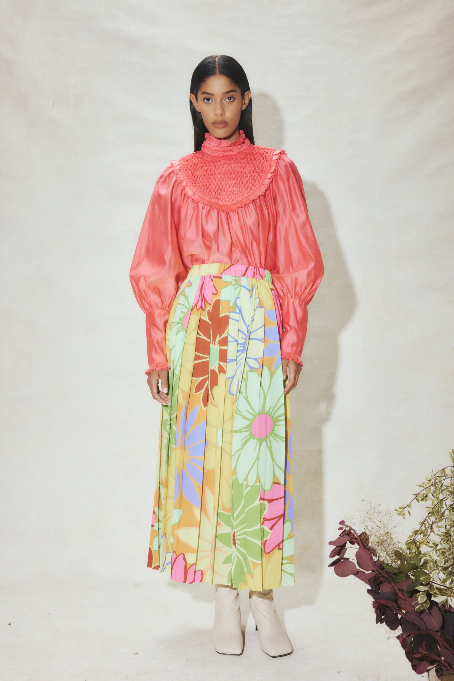 alemais florentina pleat skirt