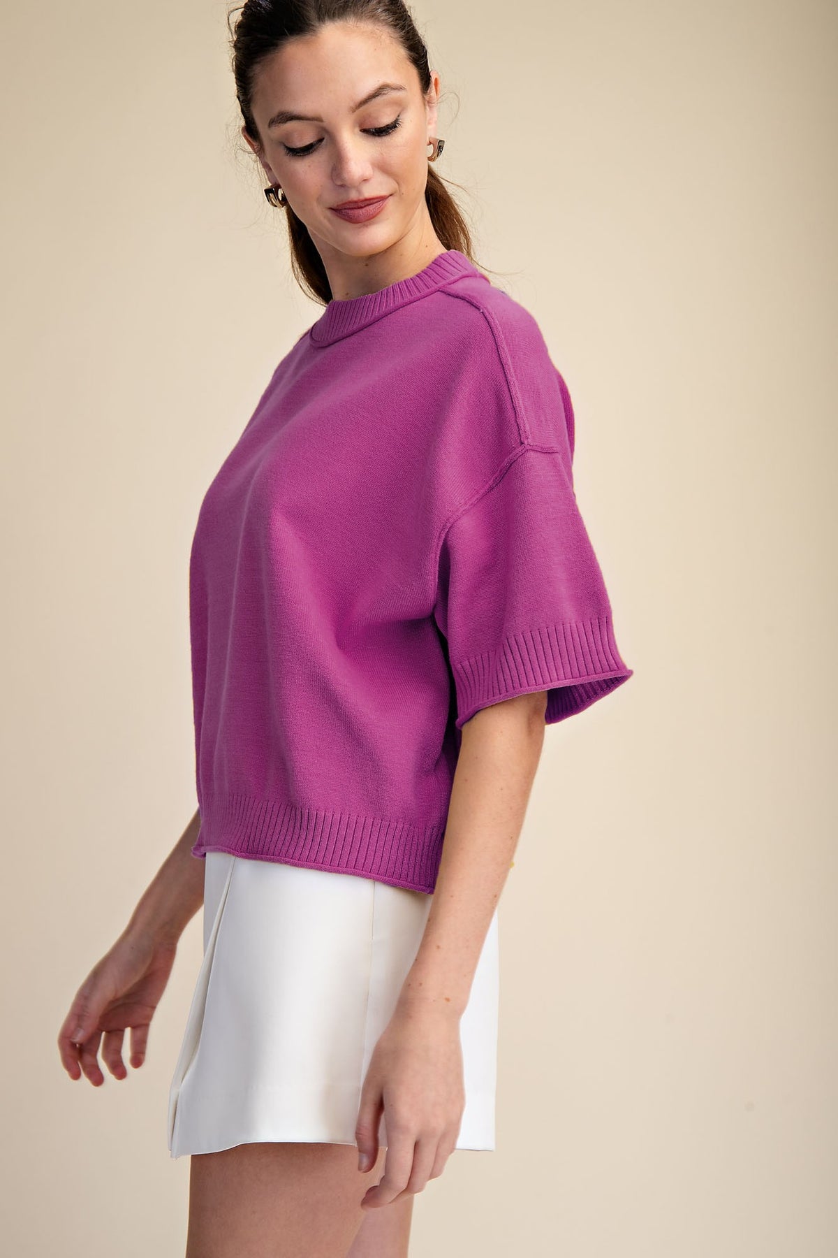 RELAXED CREW NECK SWEATER