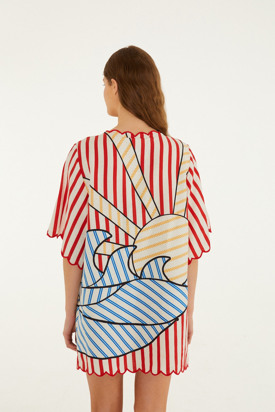 NAVY STRIPES MINI DRESS