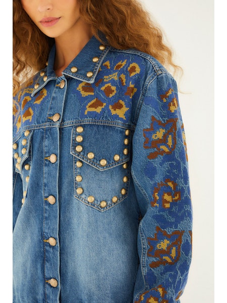 DETAILS STUD DENIM JACKET