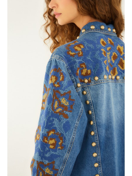 DETAILS STUD DENIM JACKET