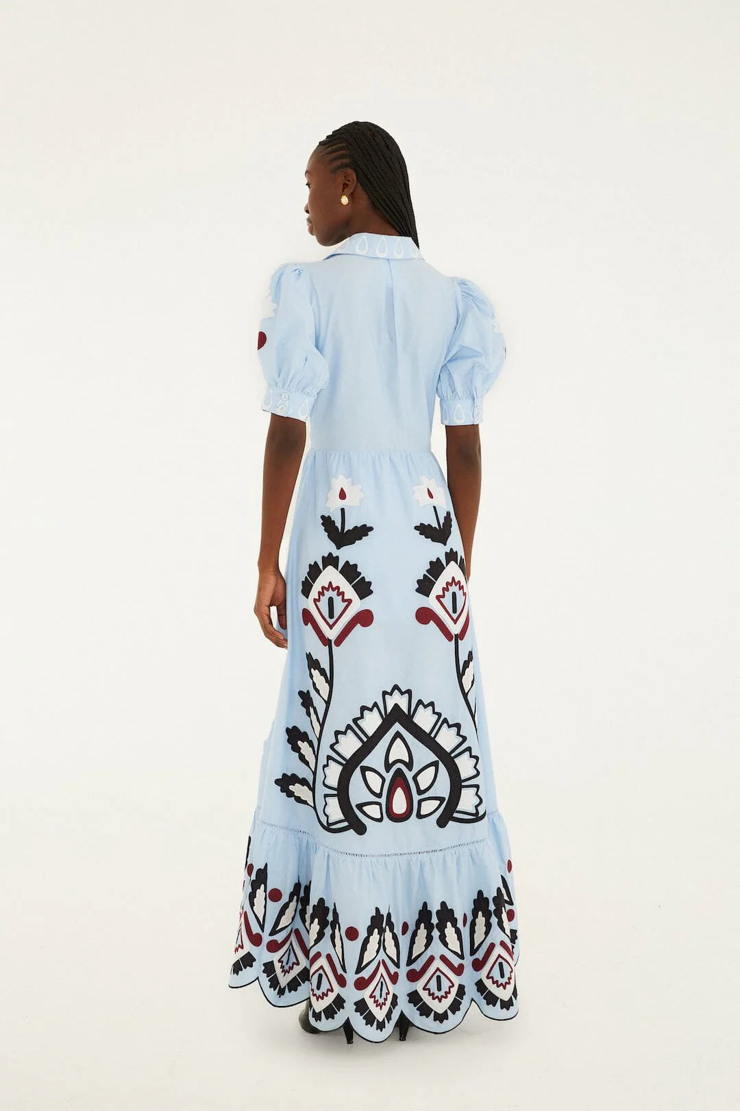 BLUE ARTISINAL MAXI DRESS