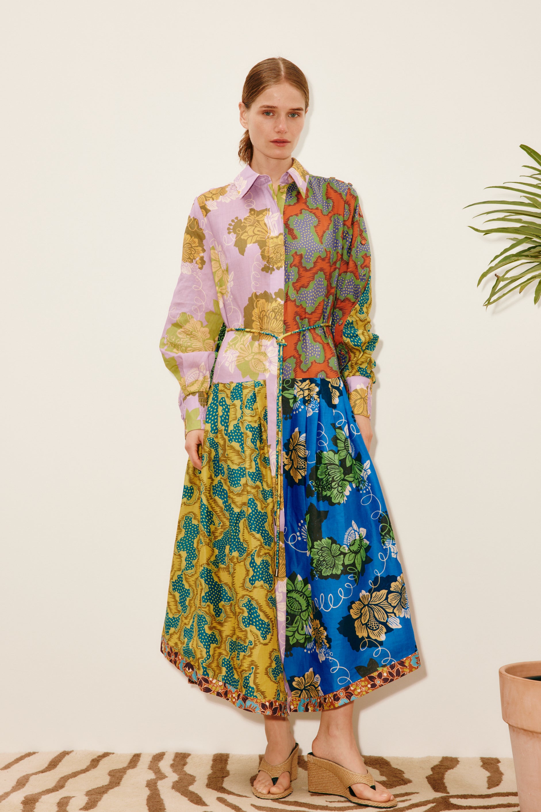 ARNIE SPLICED SHIRTDRESS