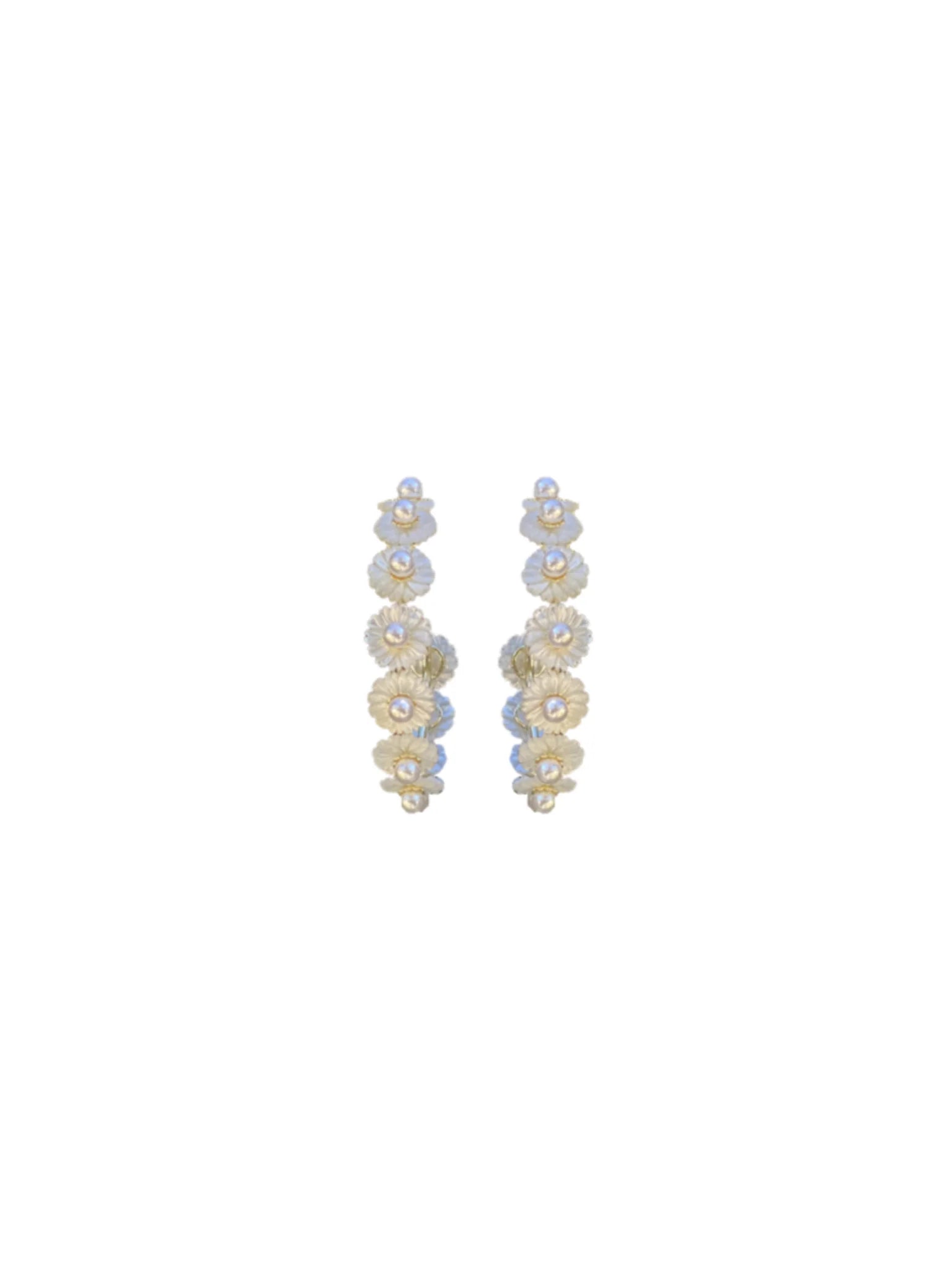 MOTHER PEARL WILDFLOWER HOOPS