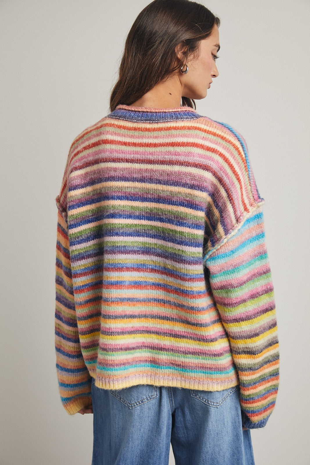RAINBOW STRIPE CARDI
