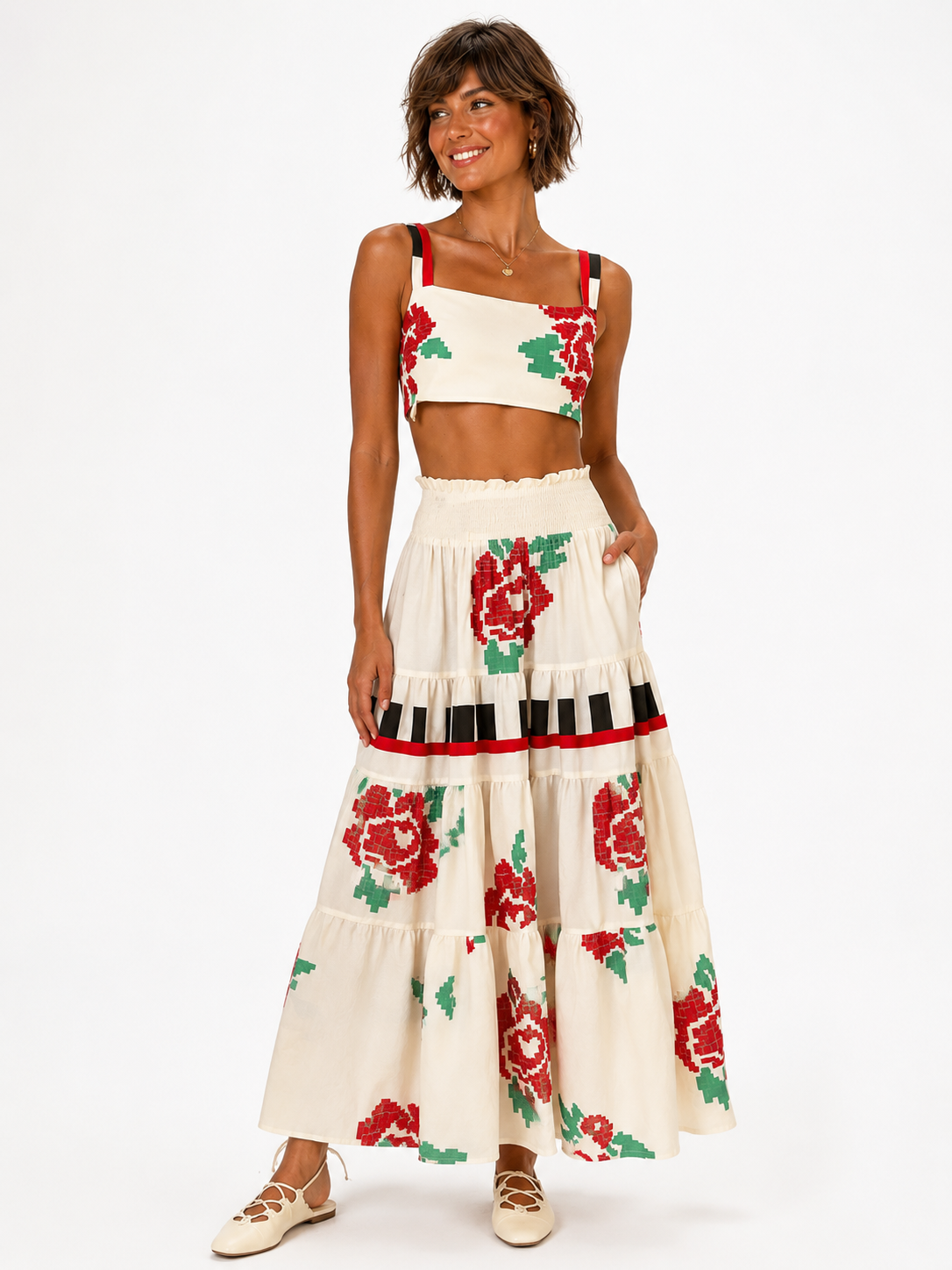 ROSES MAXI SKIRT
