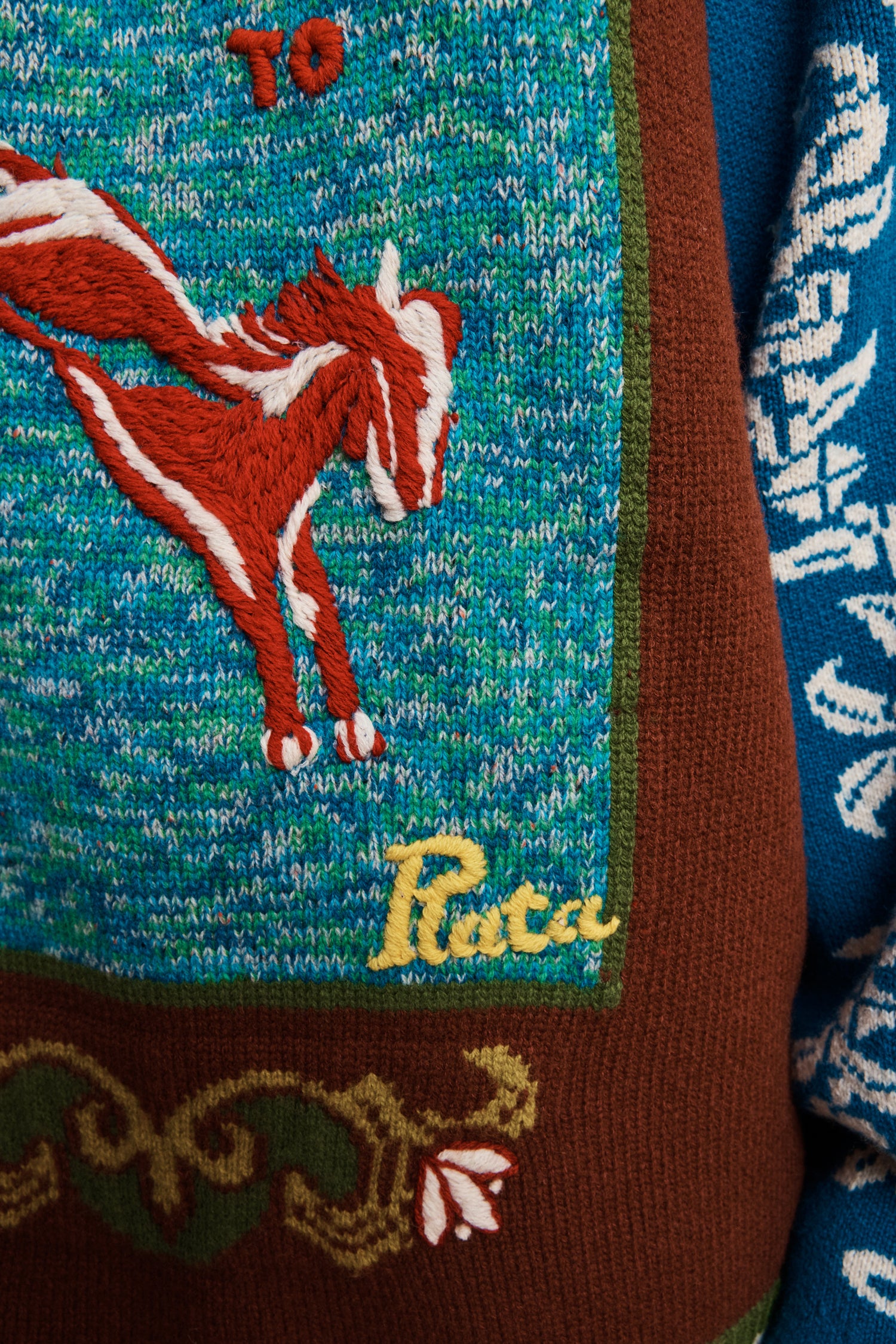 LASSO PATCHWORK SWEATER
