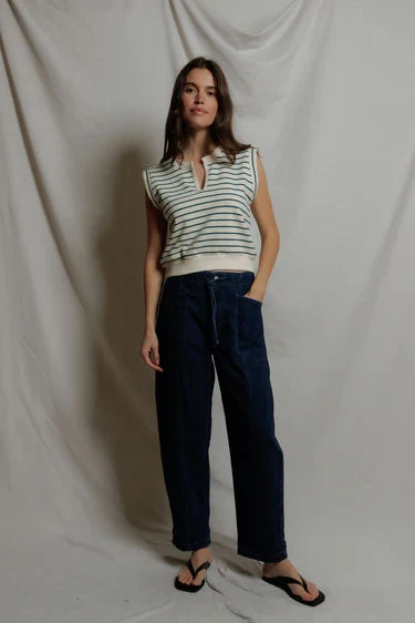 TERRY SPLIT TOP