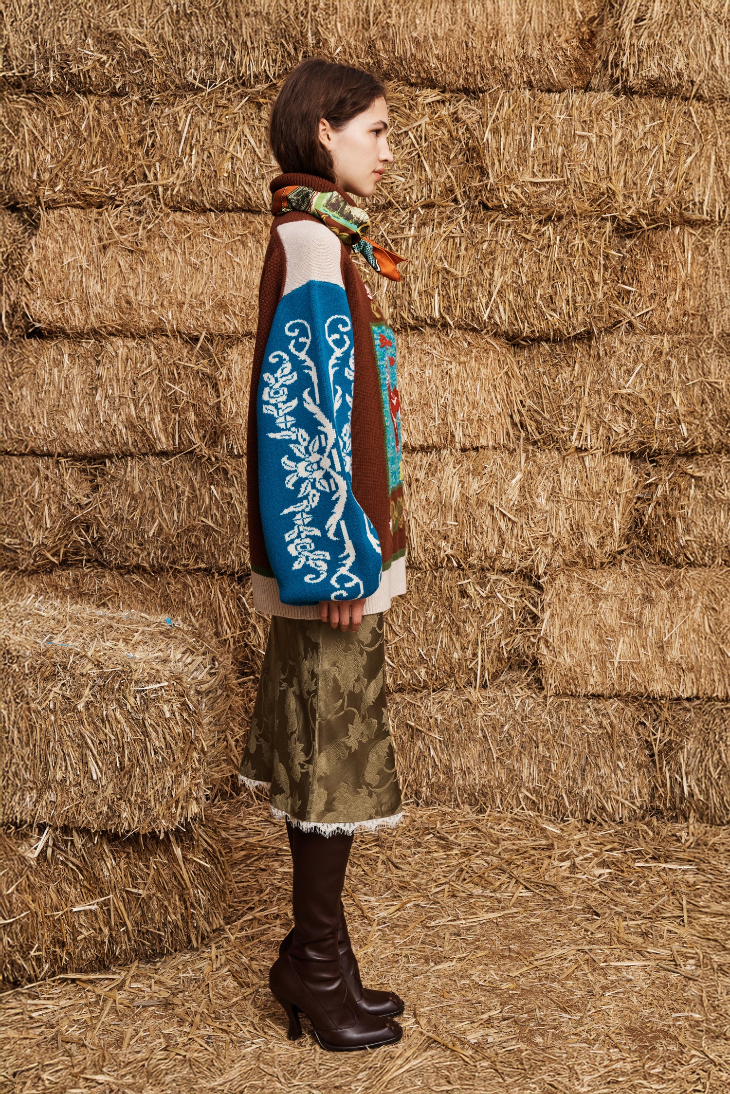 LASSO PATCHWORK SWEATER