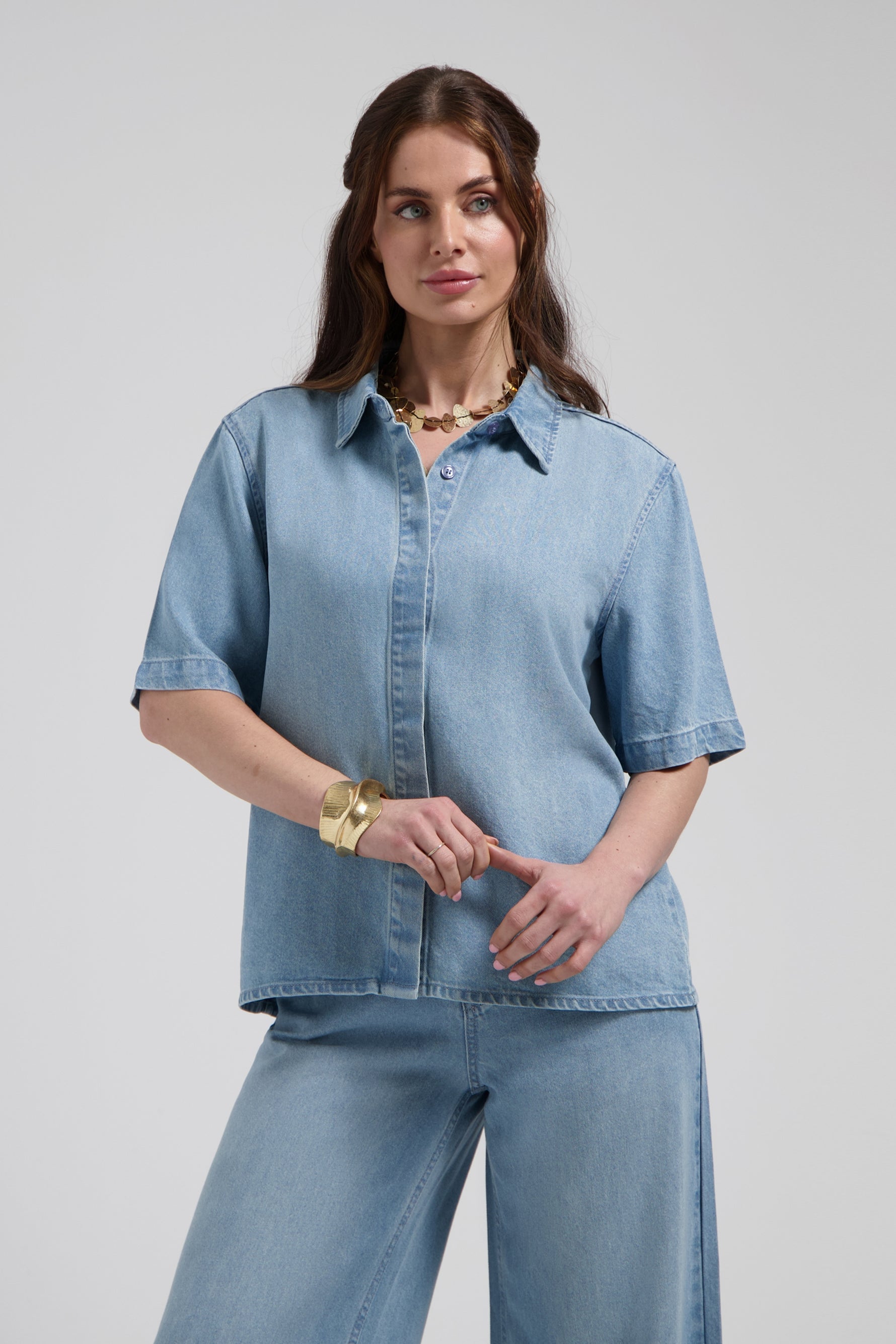 CHAMBRAY TOP