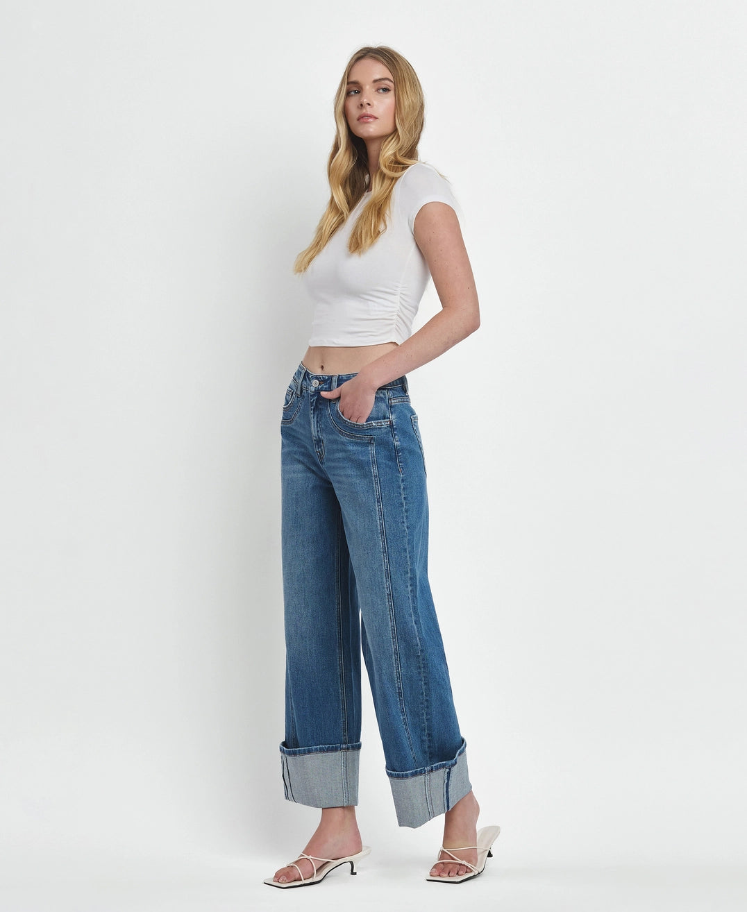 CUFFED BAGGY HIGH RISE