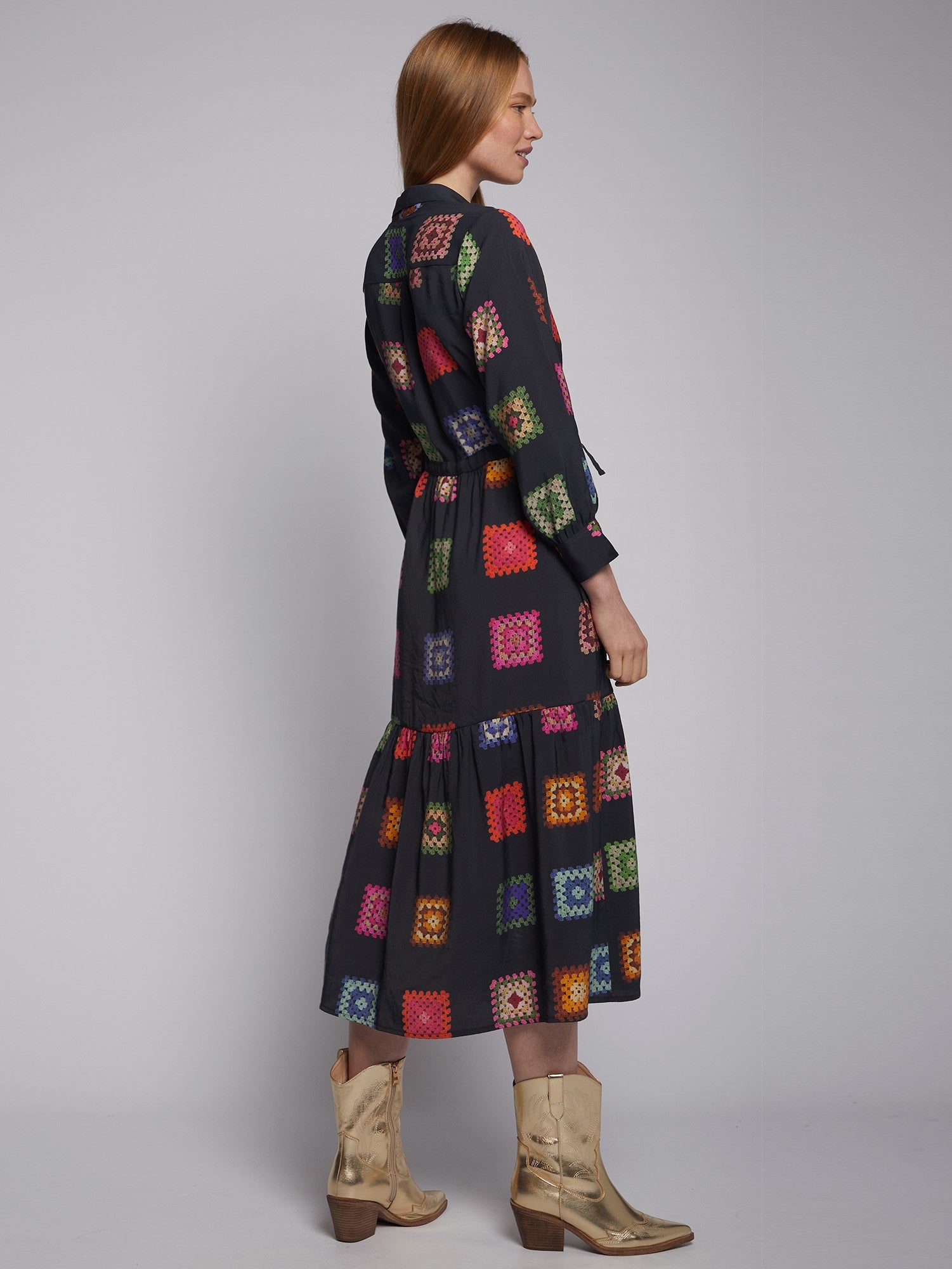 EVE CROCHET PRINT DRESS