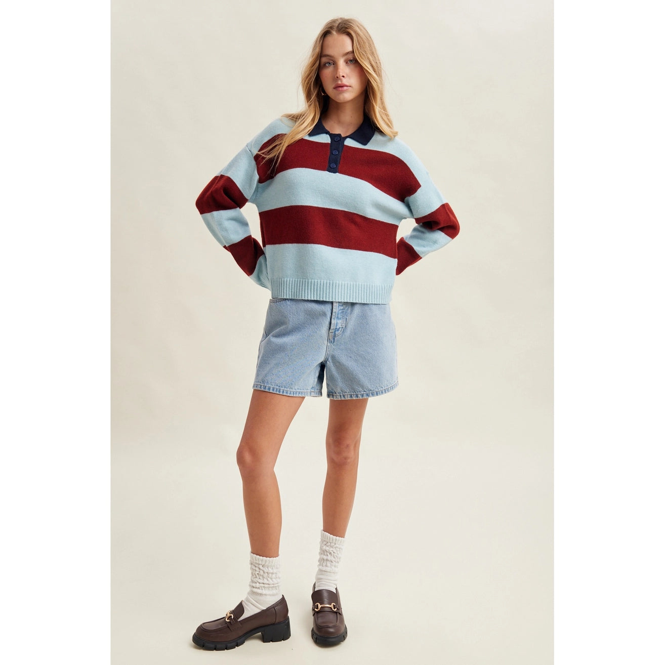 COLORBLOCK STRIPED SWEATER