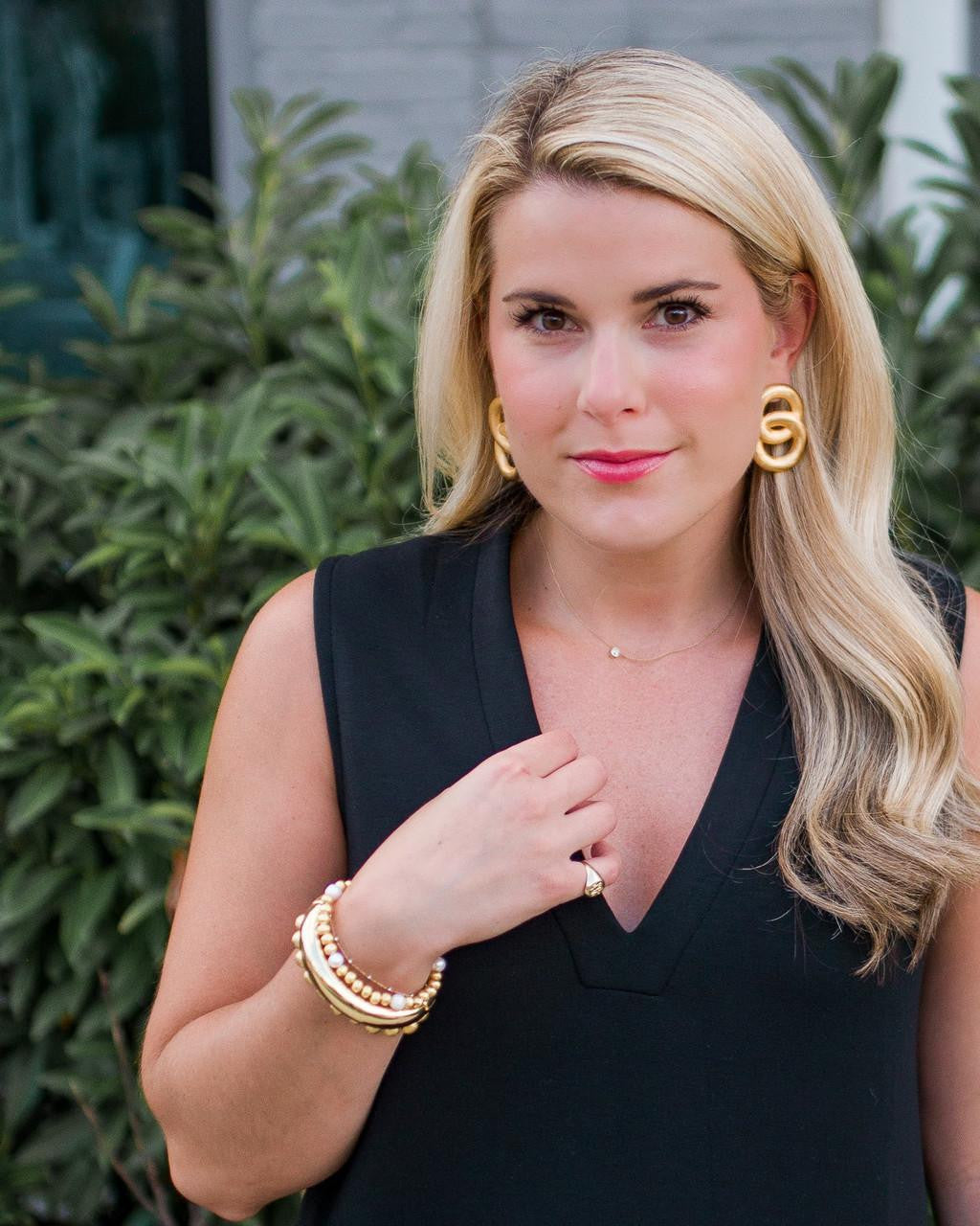 Spencer Earring - Medium - Brushed Gold