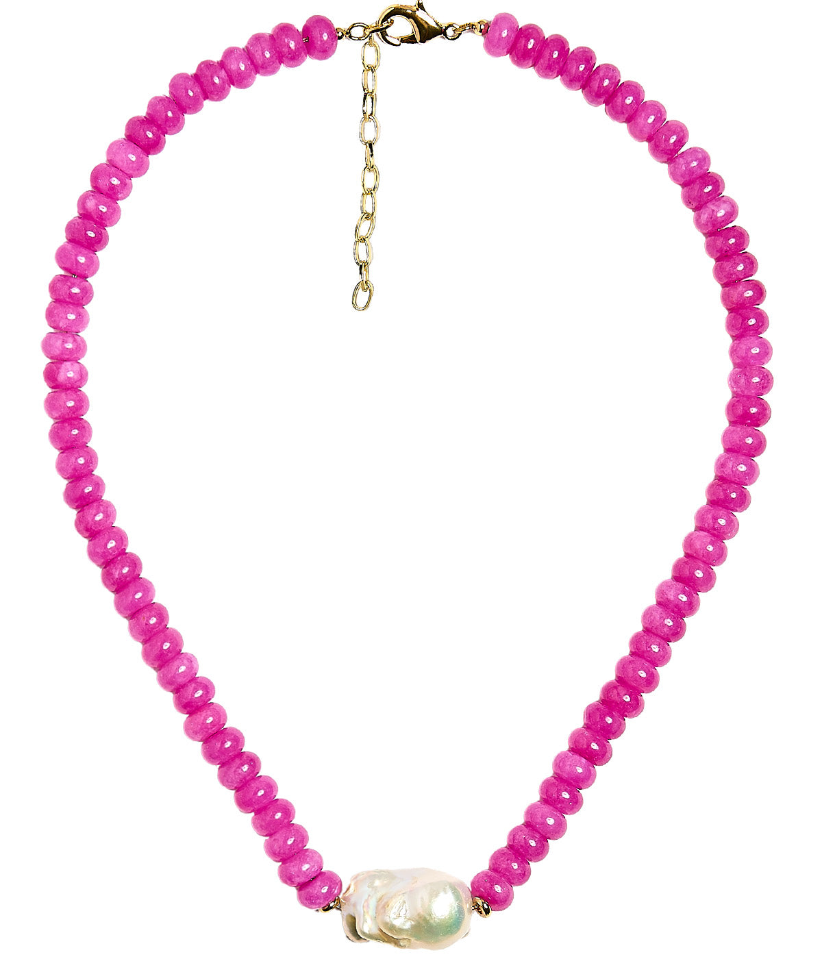 Susie- Quartz Beaded Necklace with freshwater Pearl