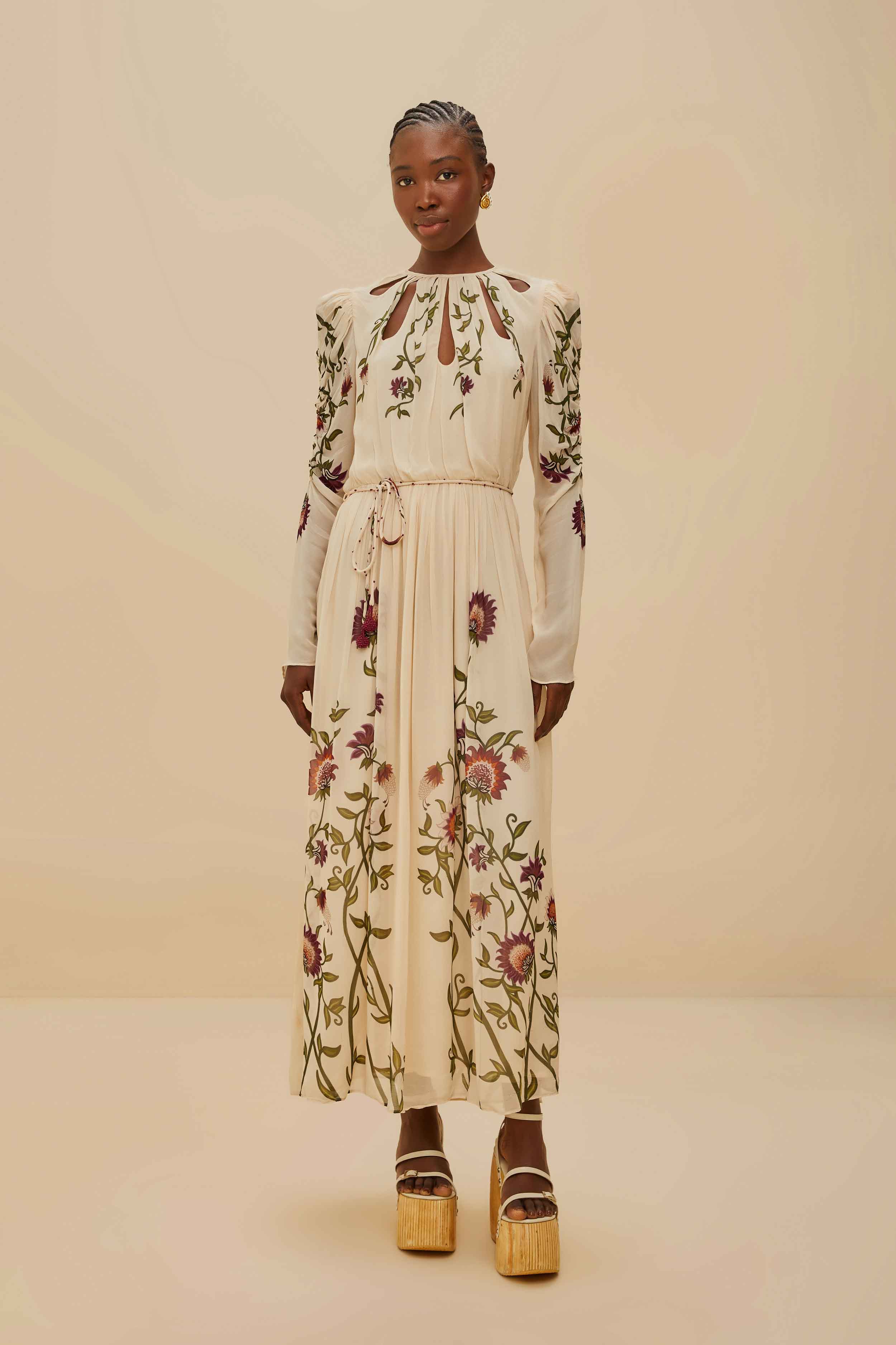 ROMANTIC LS MAXI DRESS