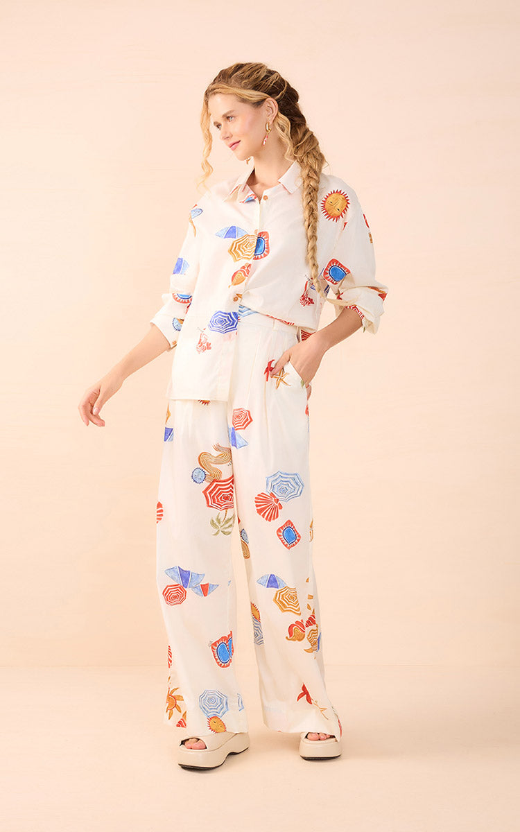 THE SUN PRINT PANTS