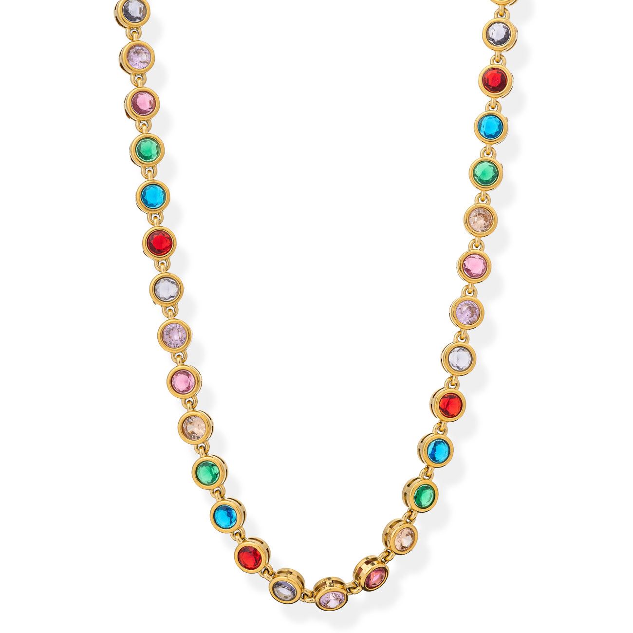 CELESTE COLORED TENNIS NECKLACE