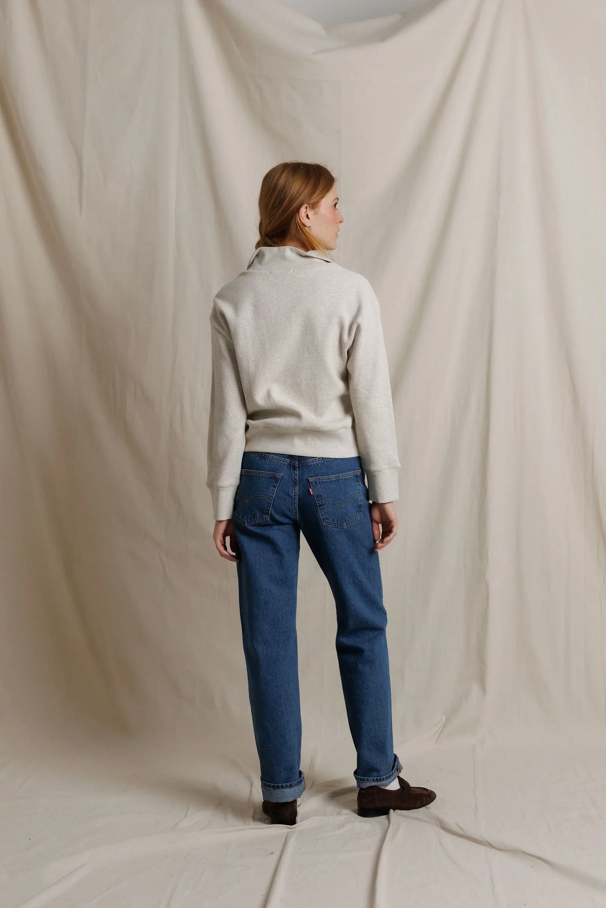 PERFECT WHITE TEE ZIA HALF-ZIP PULLOVER