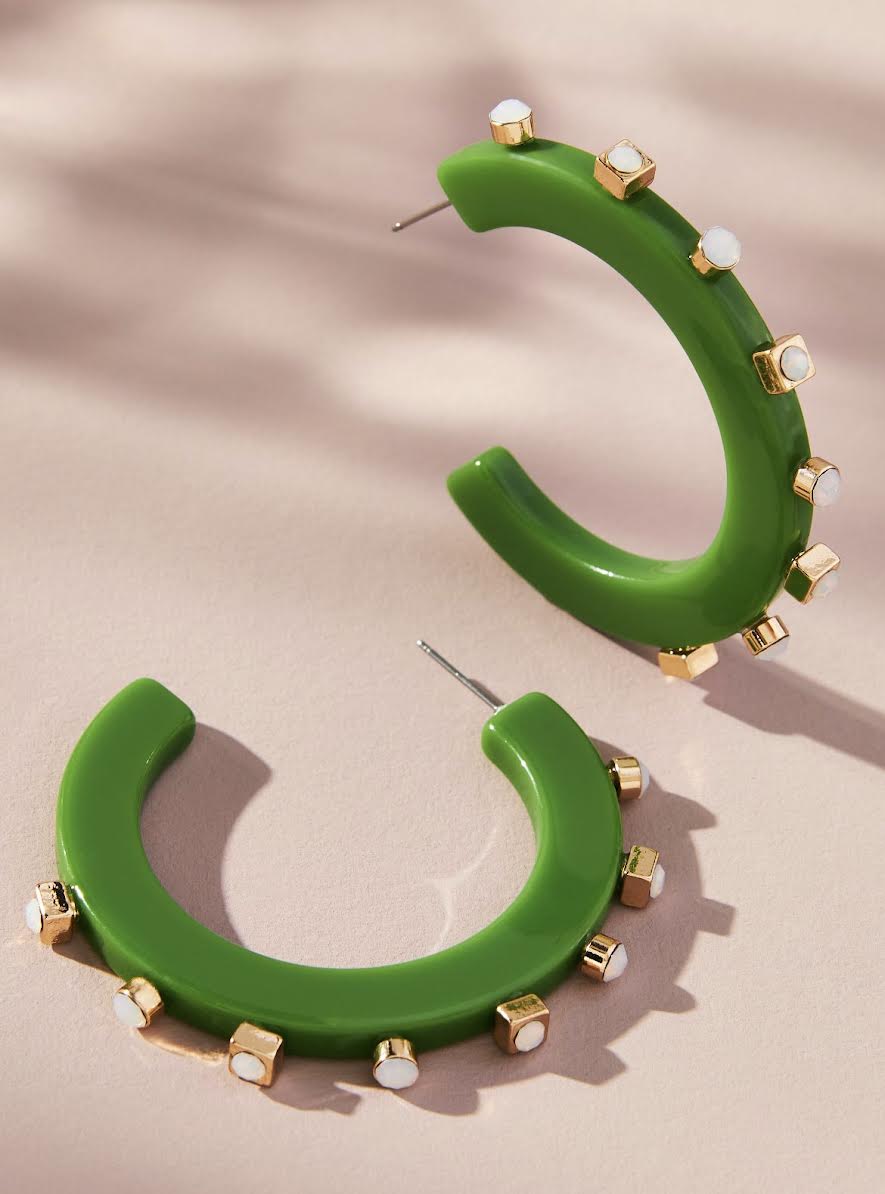 SMALL CITY GIRL JEWEL HOOPS