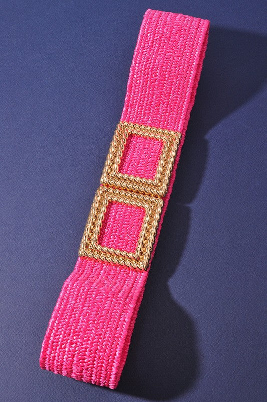 SQUARE BUCKLE ELASTIC BELT