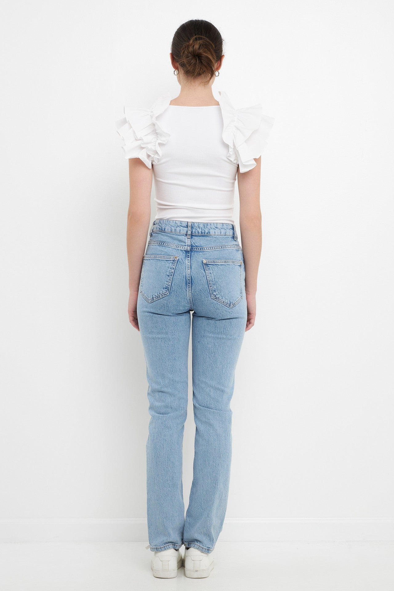 RUFFLED RIB TOP