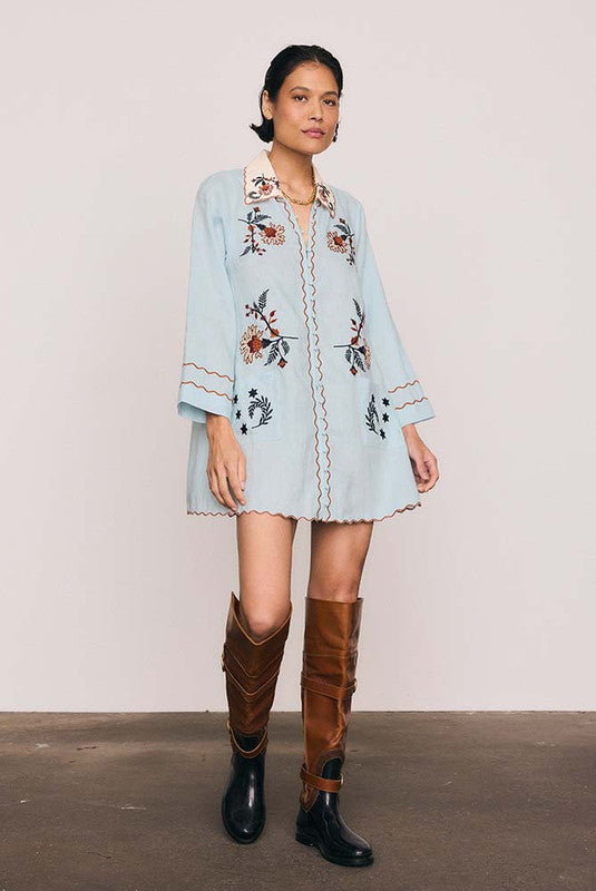 SCALLOP MINI DRESS
