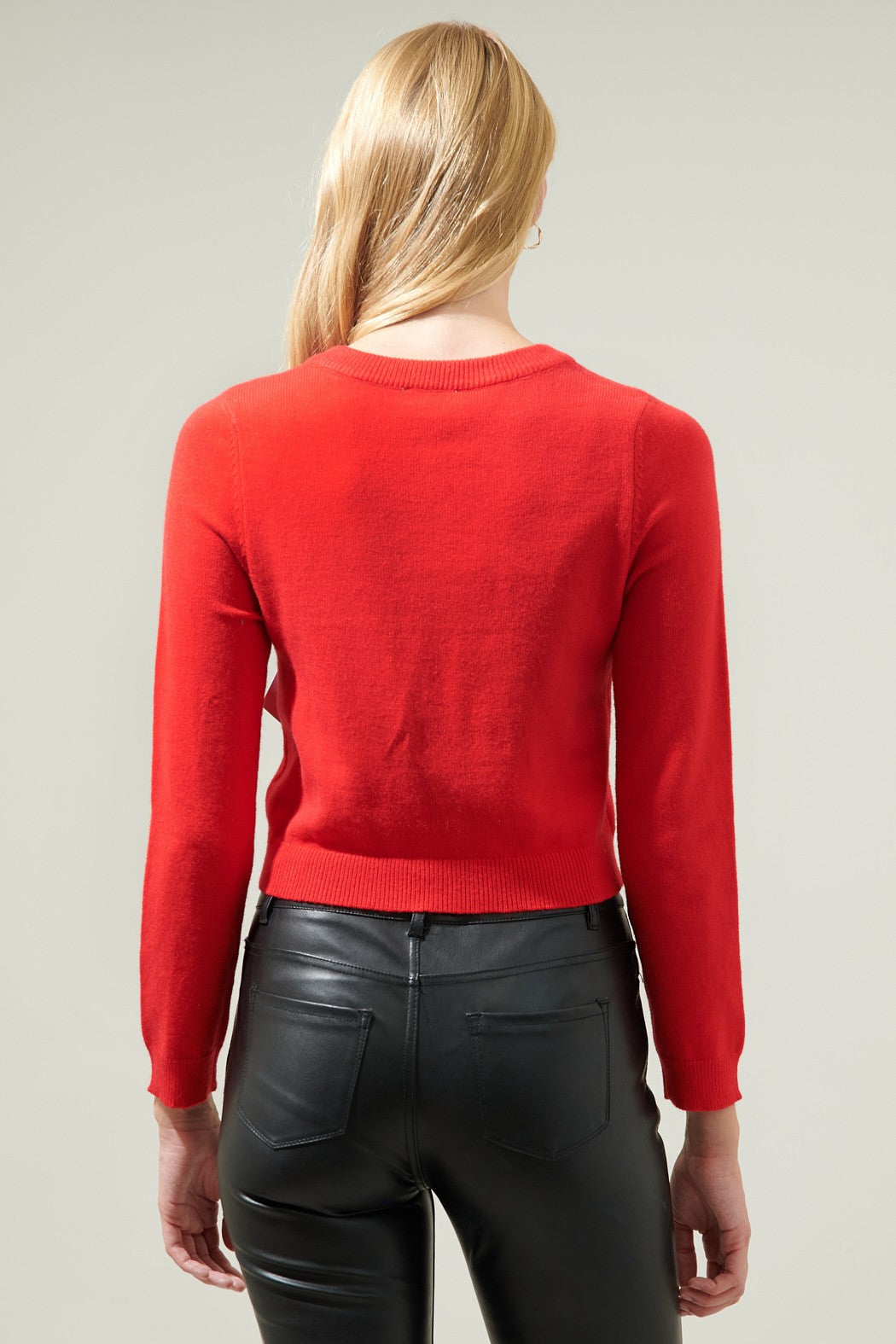 SYLVIE CRYSTAL BUTTON CARDIGAN