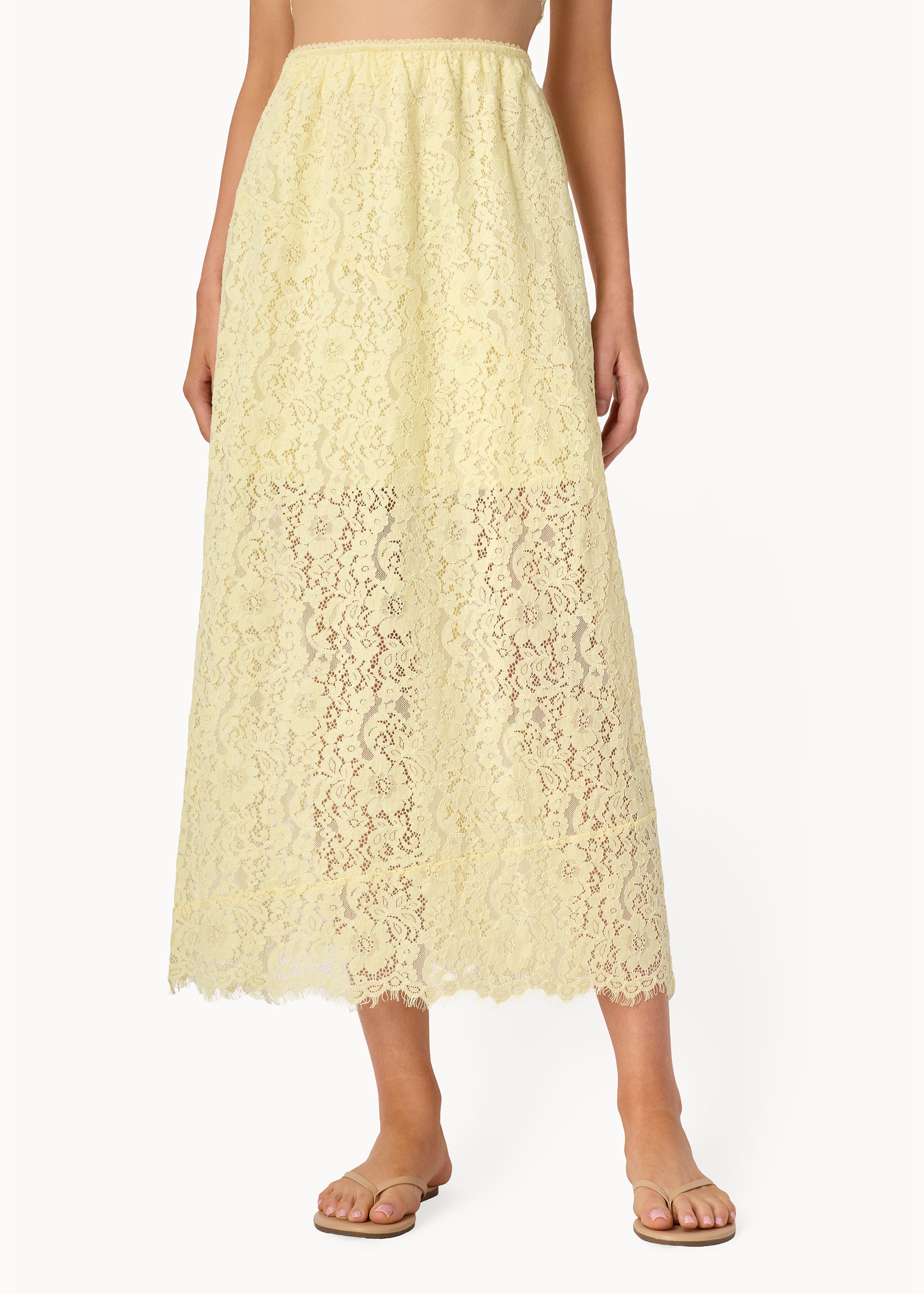 EFFIE LACE MIDI SKIRT