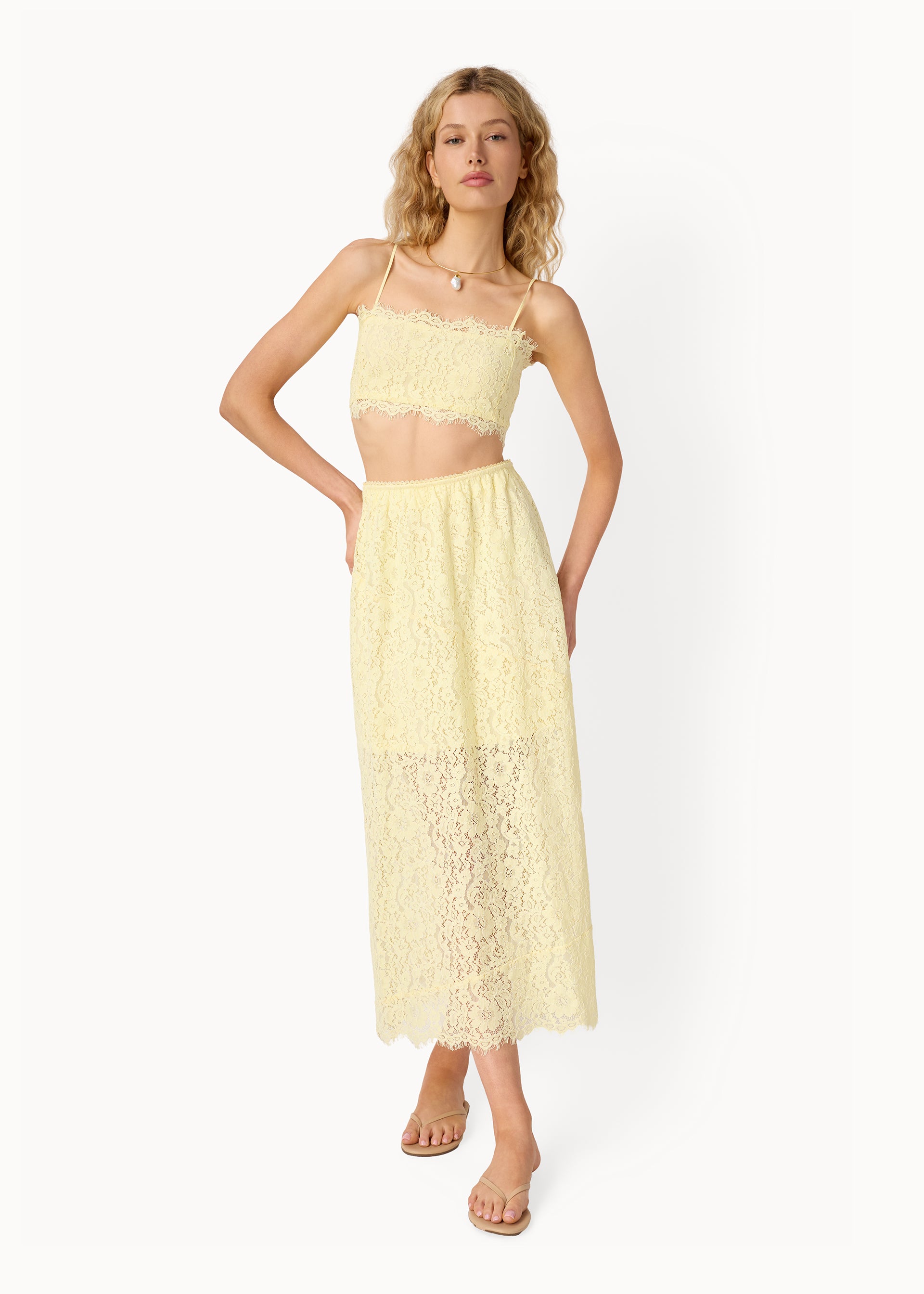 EFFIE LACE MIDI SKIRT
