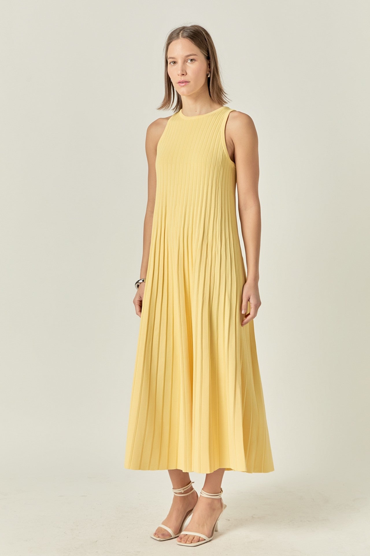 PLEATED KNIT MIDI