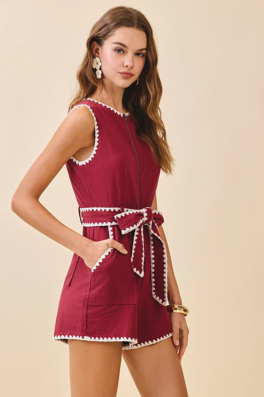 TRIANGLE STITCH ROMPER
