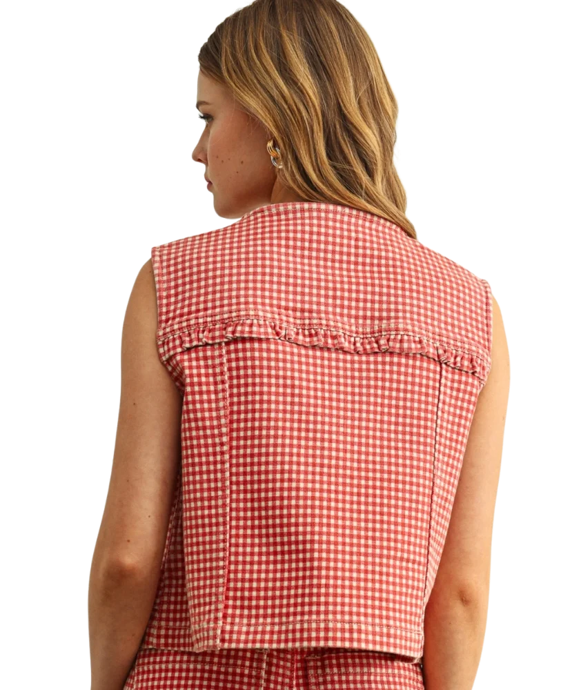 GINGHAM VEST