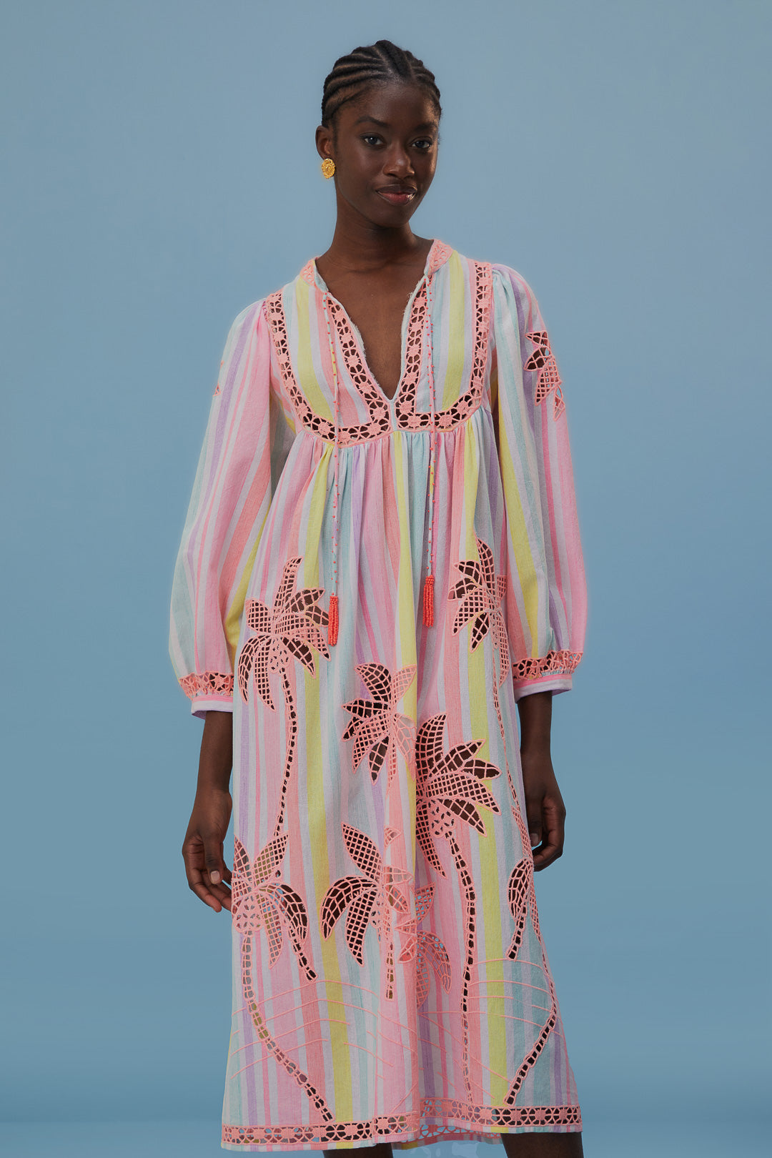 EMBROIDERED COCONUT COVER UP