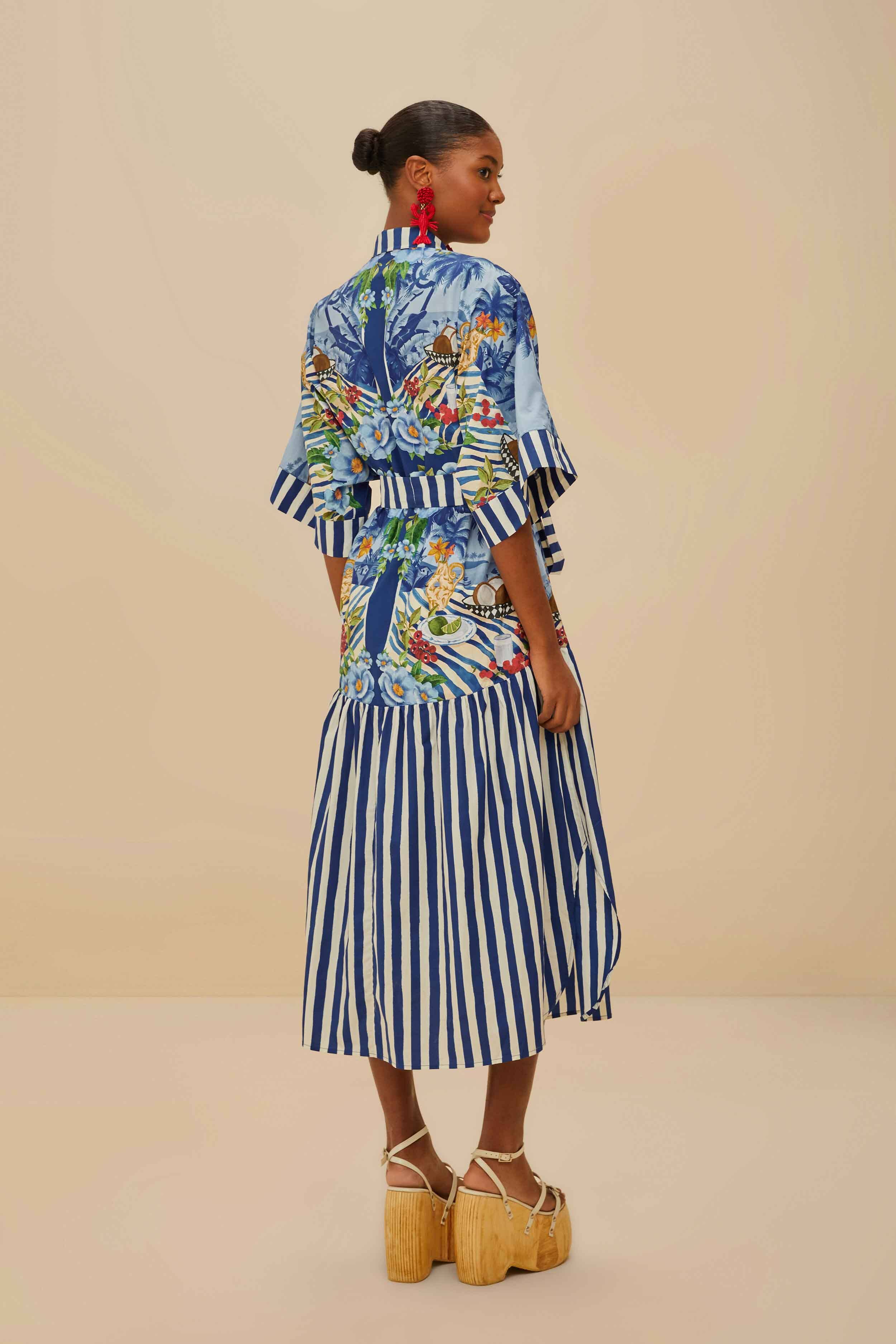 FRESH TABLE BLUE MIDI DRESS
