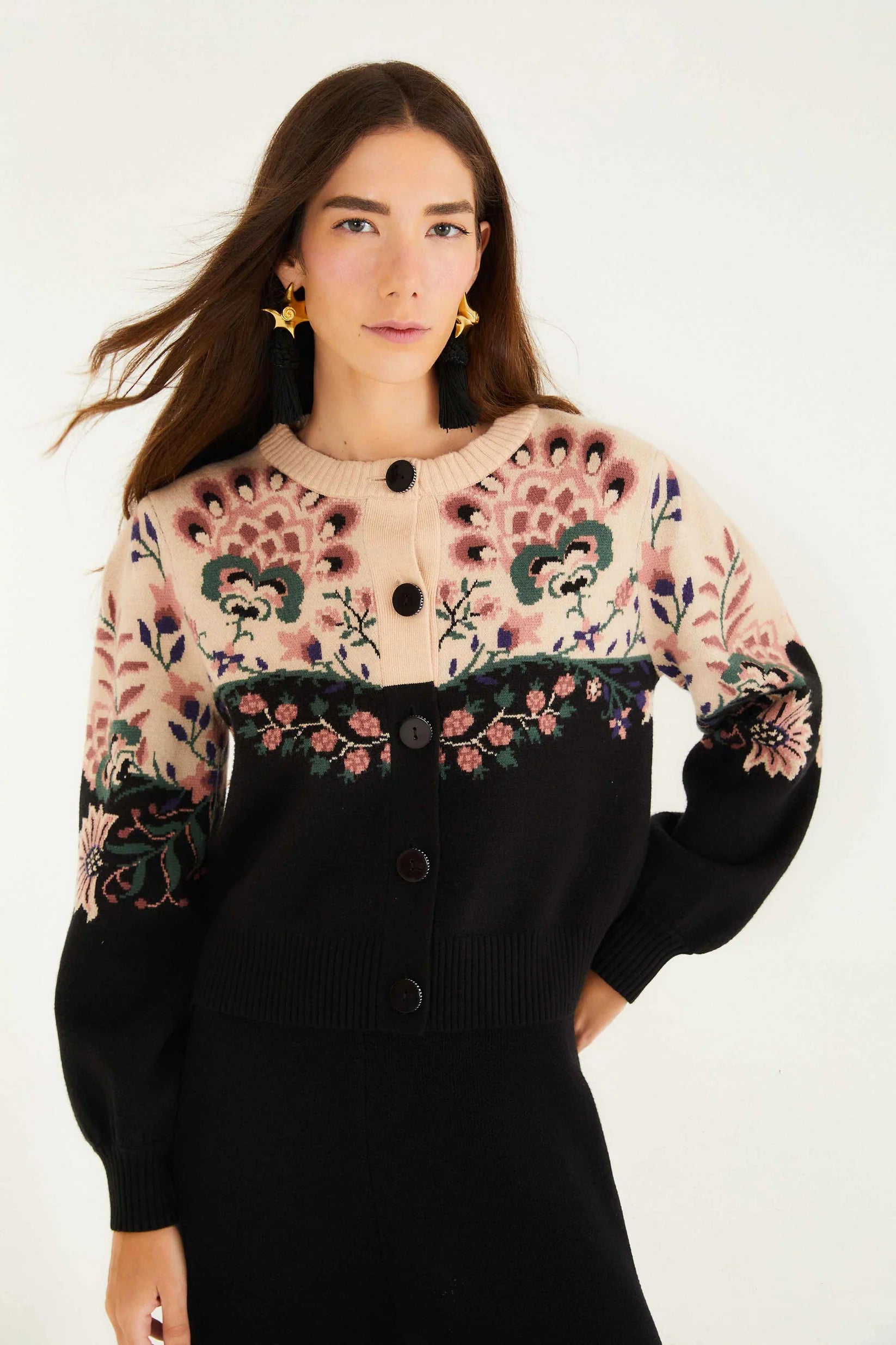 BELLE GARDEN MIXED CARDIGAN