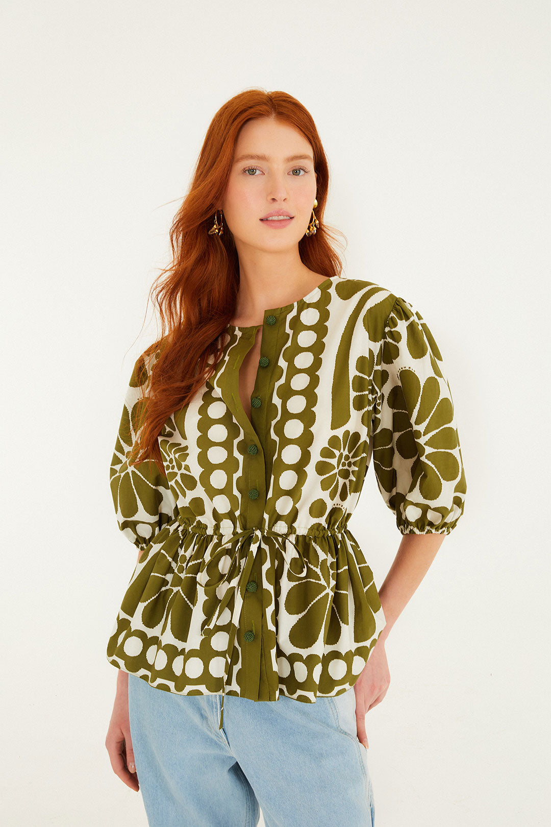 PALERMO GREEN BLOUSE