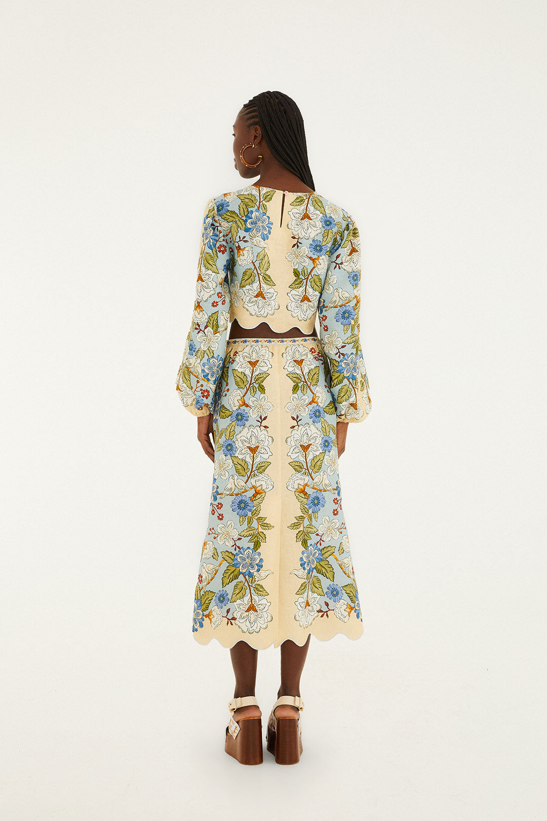 GARDEN SCARF MIDI SKIRT