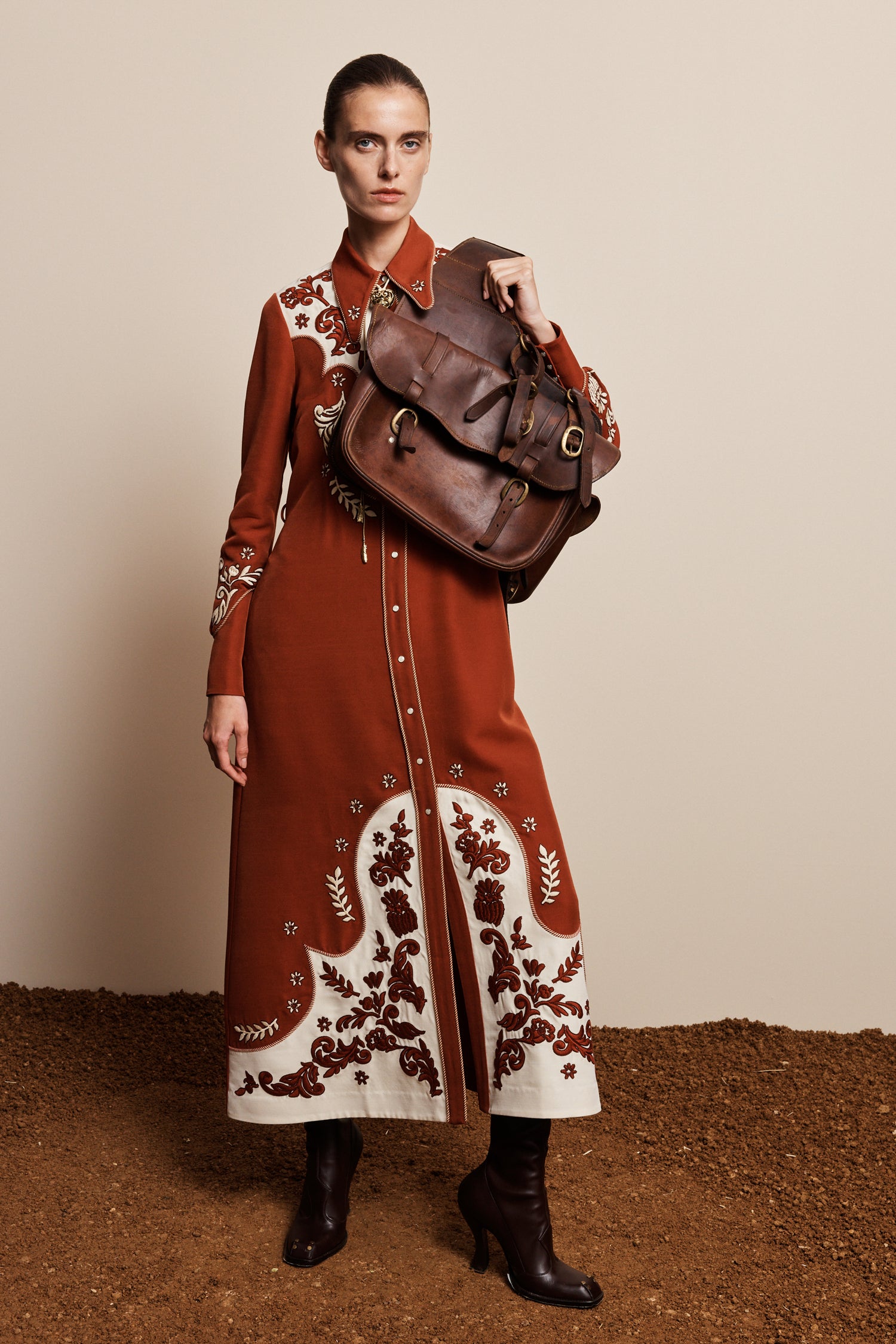 DUKE EMBROIDERED SHIRTDRESS
