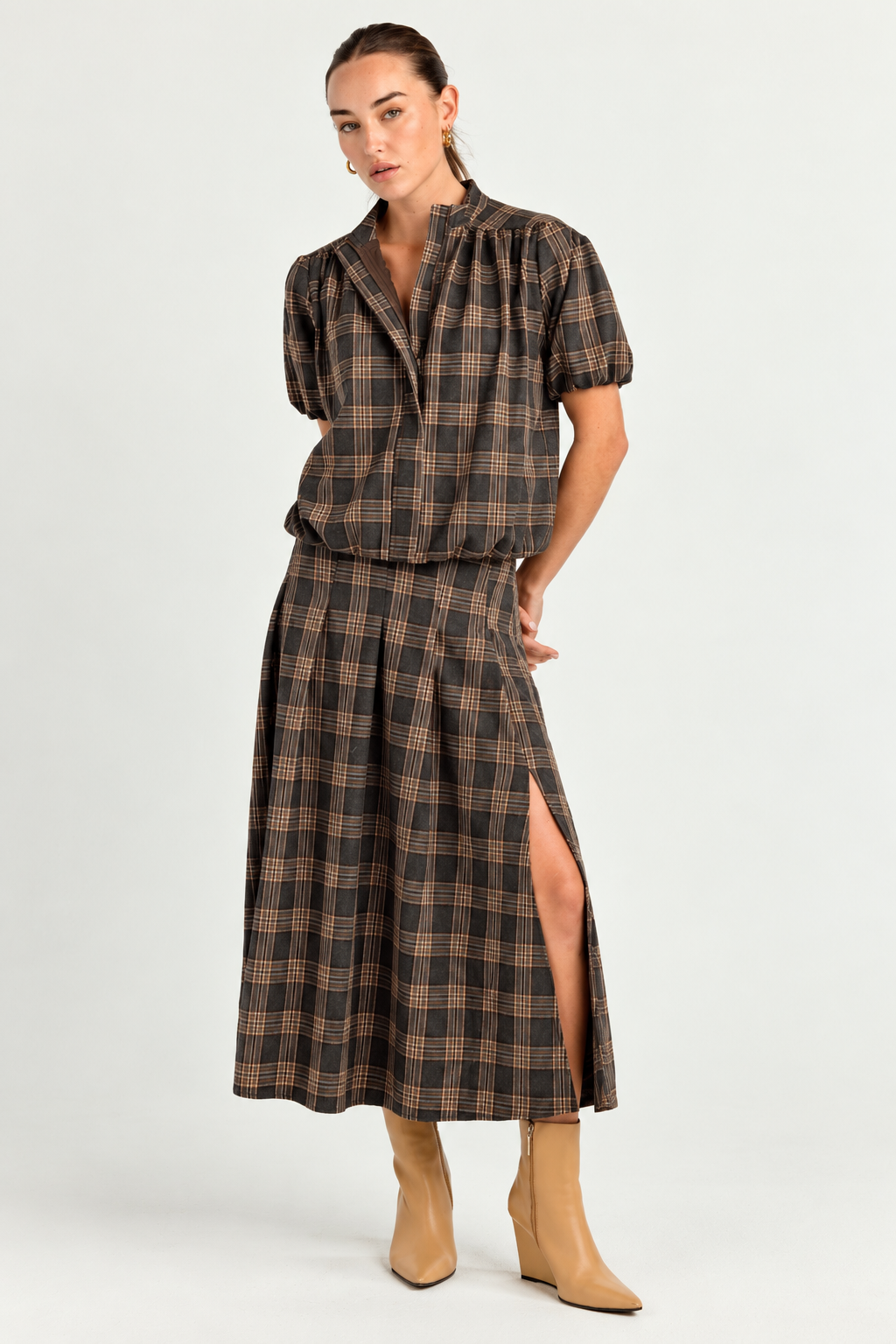 WE ARE SUNDAYS BELLA PLAID SKIRT