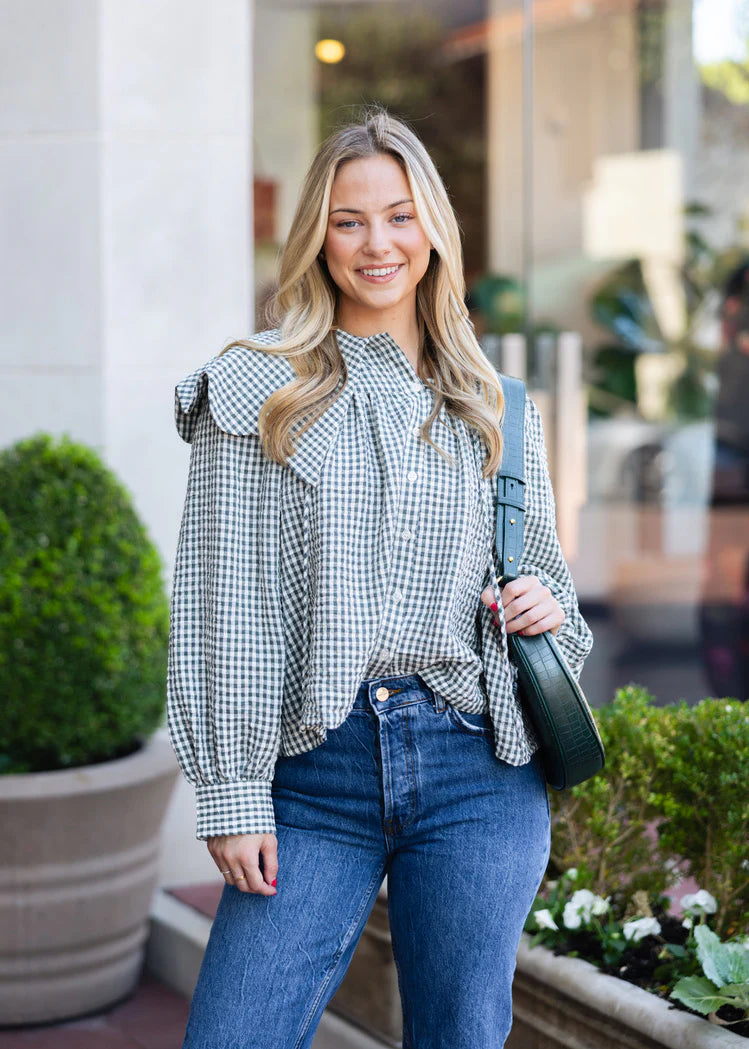 GINGHAM PETER PAN TOP