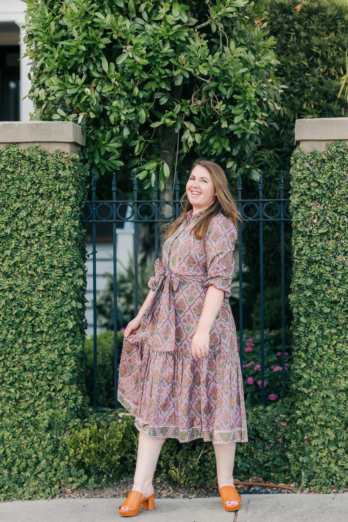 FAWN DRESS IN RUBY WINE