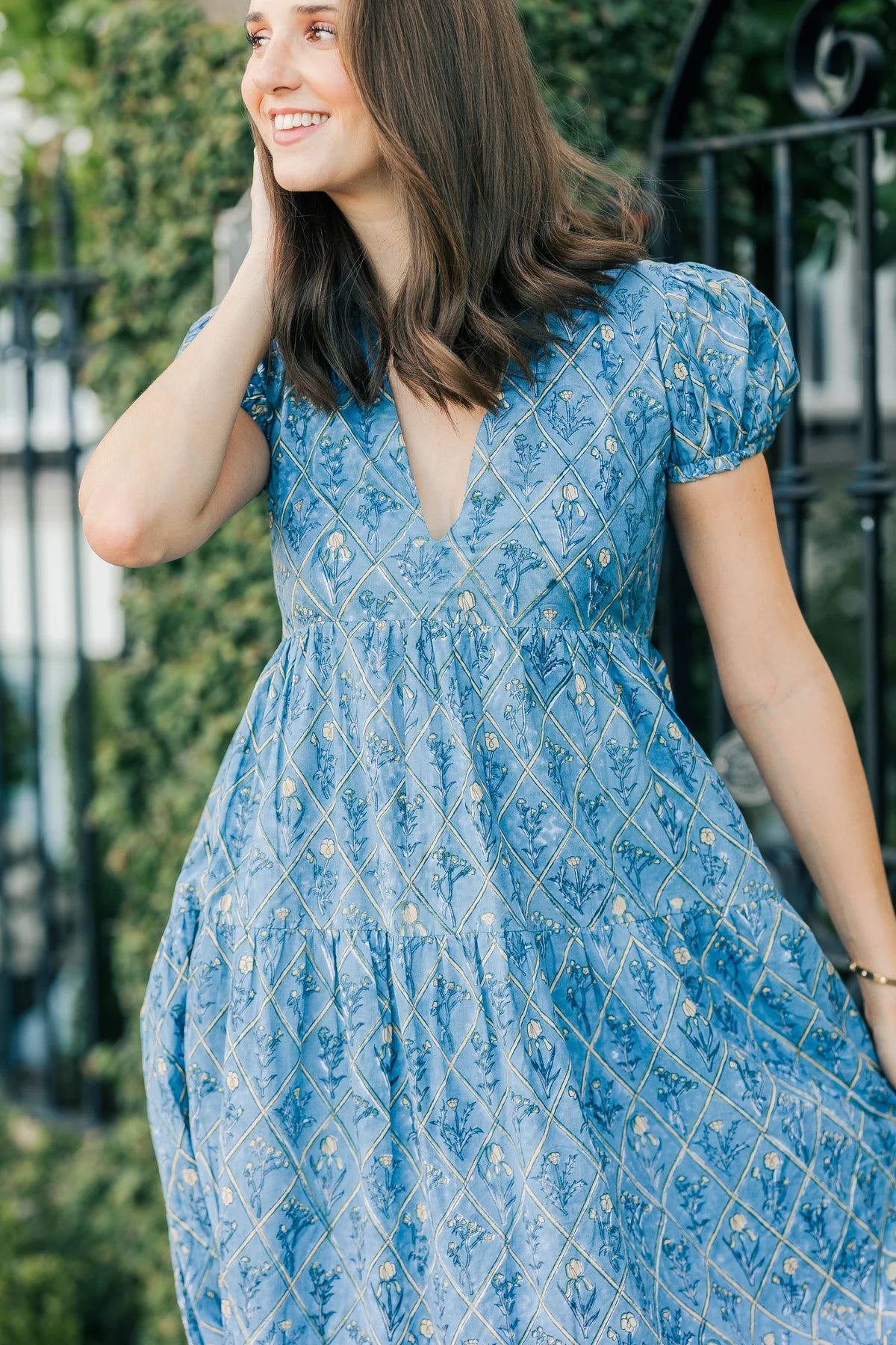CLOVER DRESS IN SKY BLUE