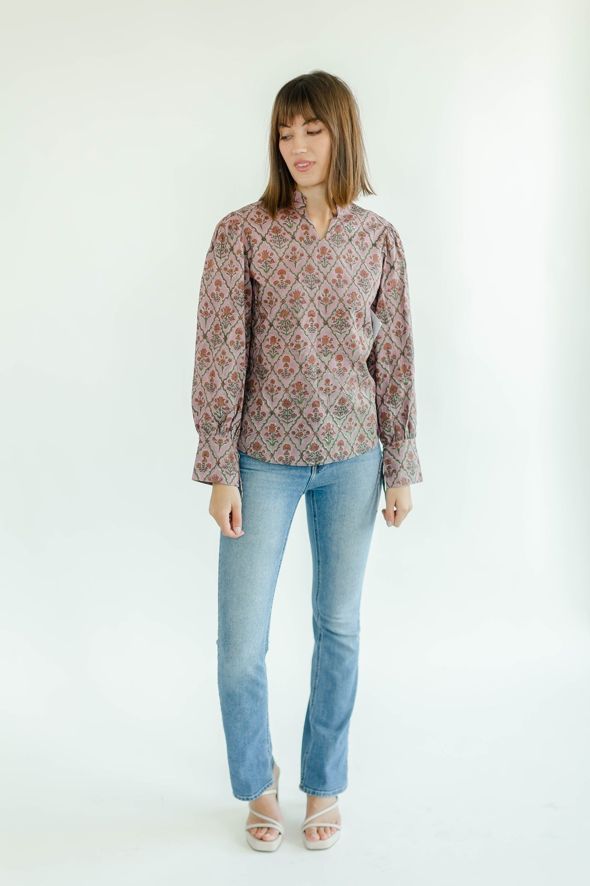 SKYE BLOUSE IN RUBY WINE