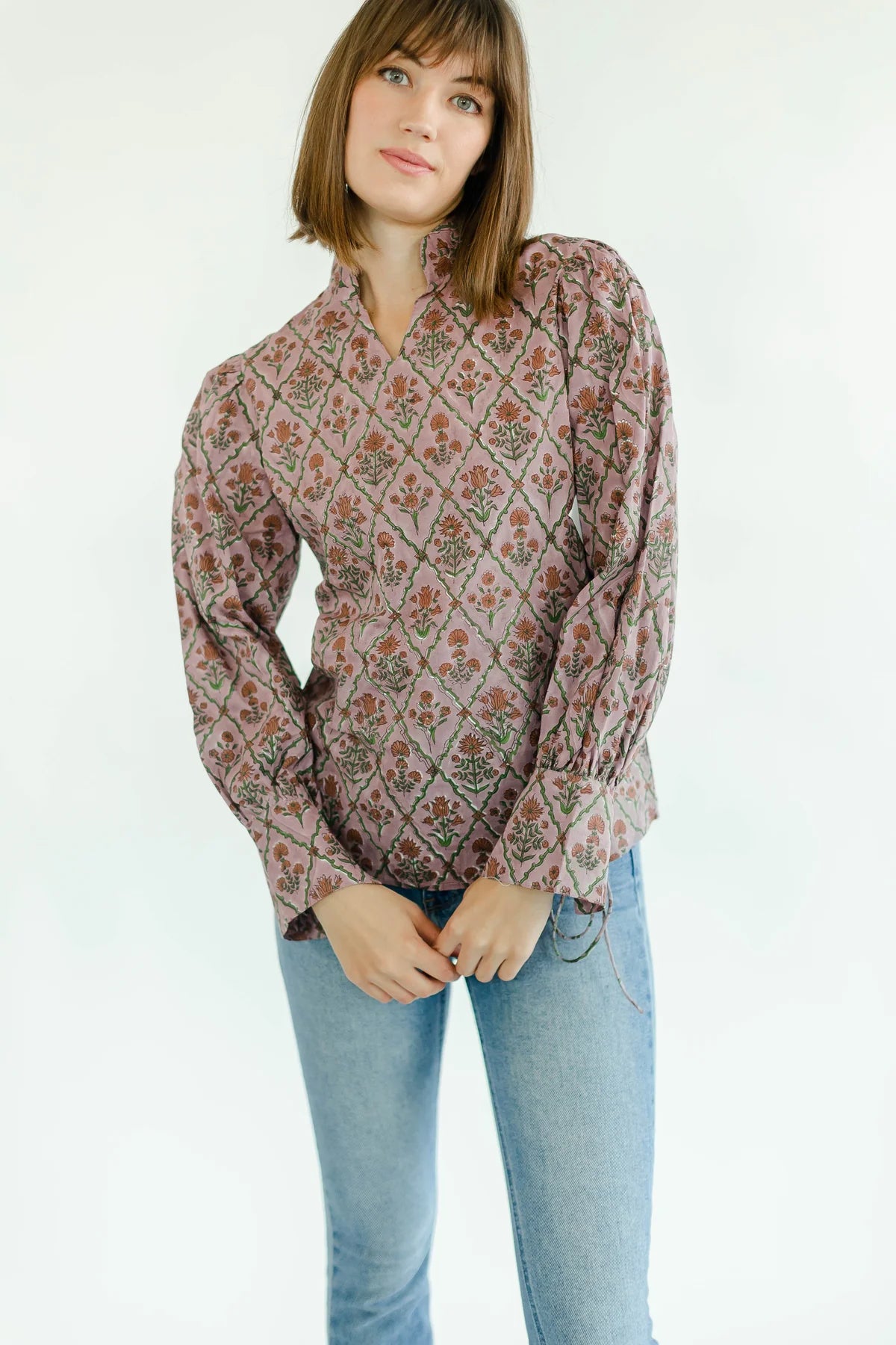 SKYE BLOUSE IN RUBY WINE