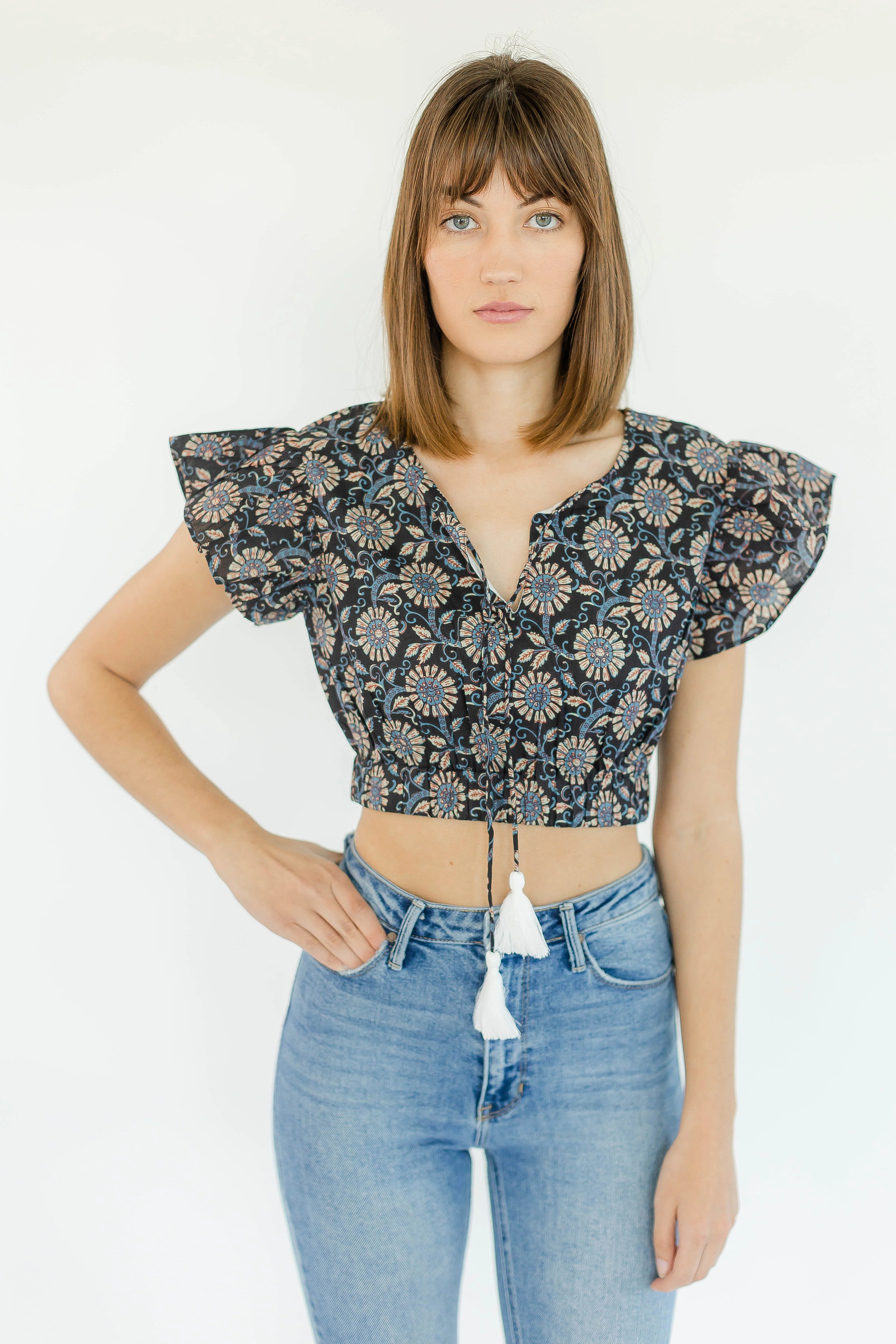 HAVEN BLOUSE IN LIQUORICE