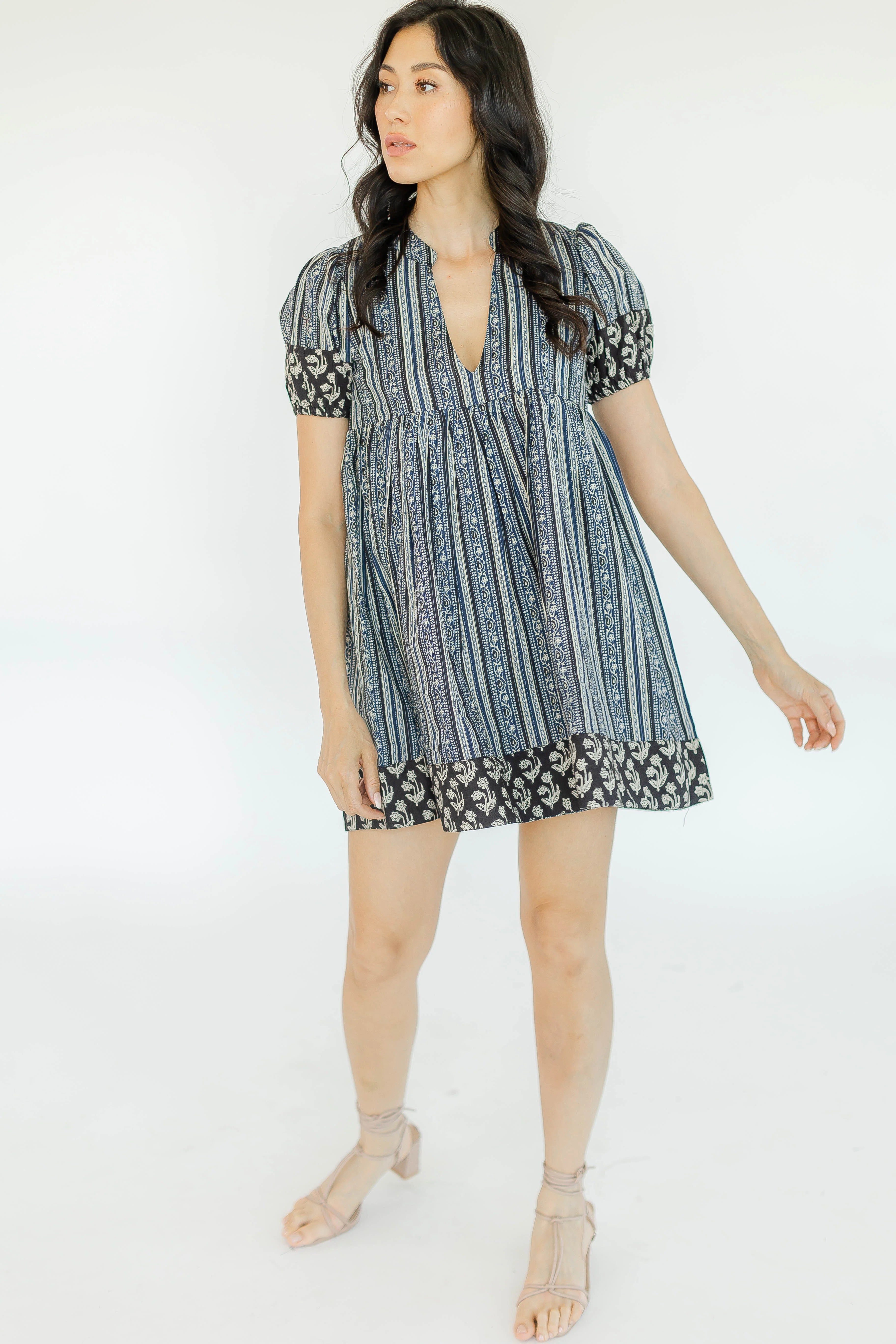 RIVER DRESS IN DARK CHARCOAL