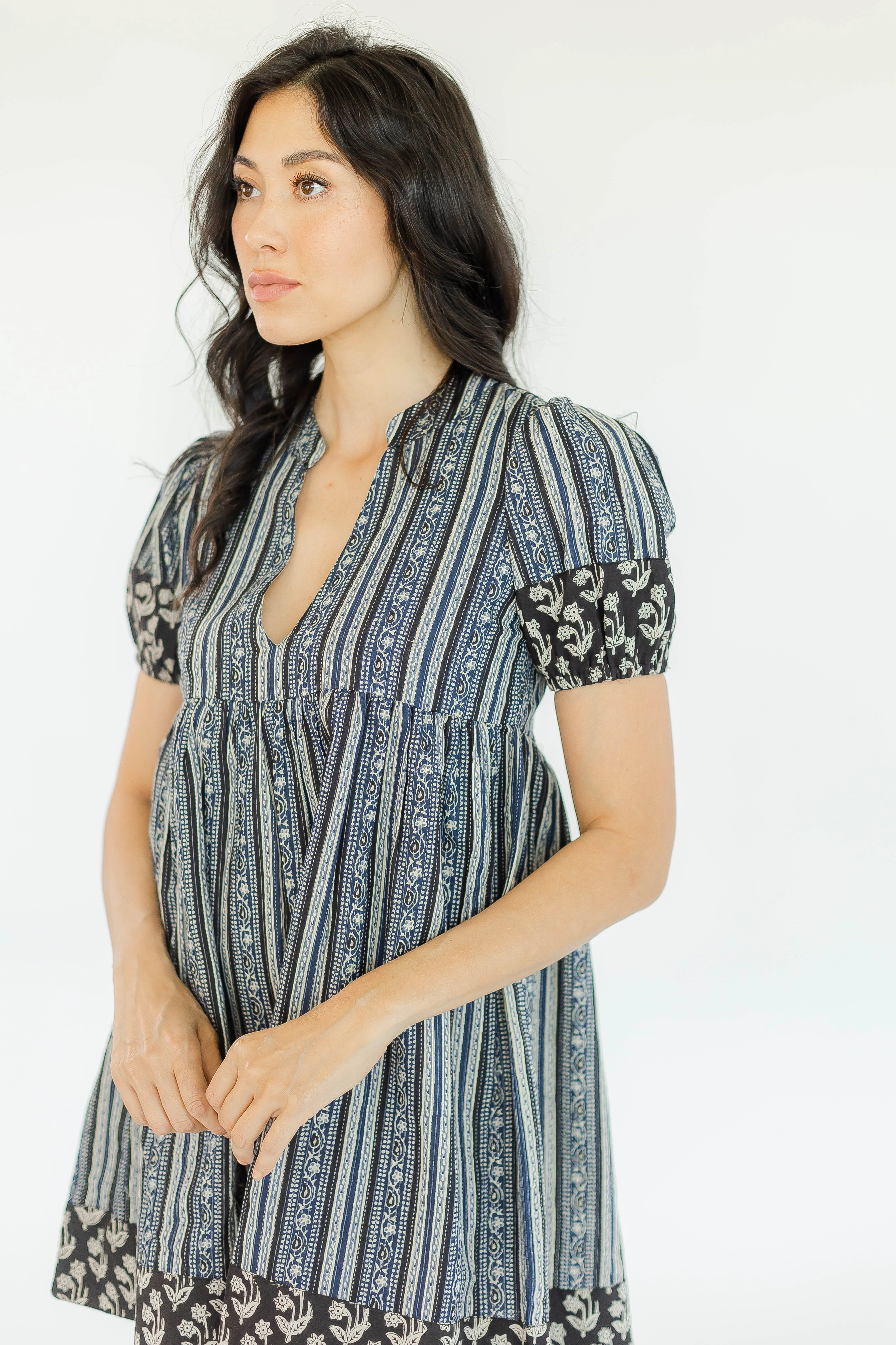 RIVER DRESS IN DARK CHARCOAL